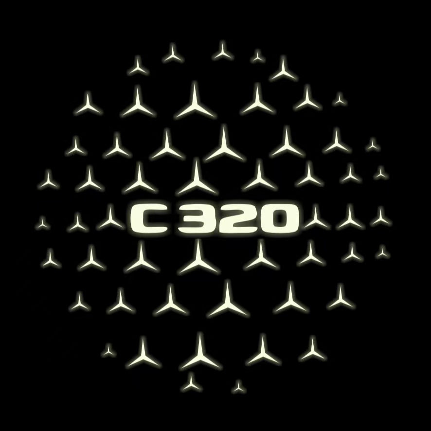 MERCEDES BENZ C 320 LOGO PROJECTOT LIGHTS  (quantity 1 = 1 sets/2 door lights)Nr.03f038