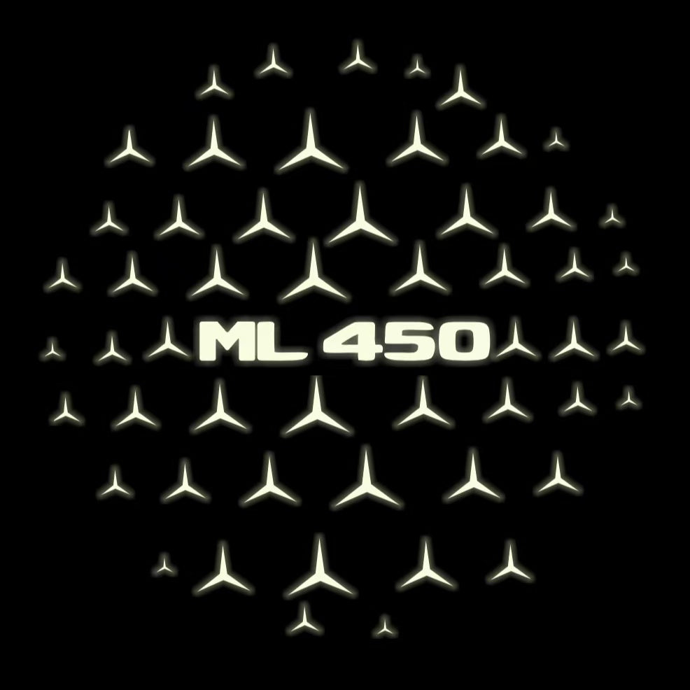 MERCEDES BENZ ML 450 LOGO PROJECTOR LIGHTS  (quantity 1 = 1 sets/2 door lights)Nr.03f035