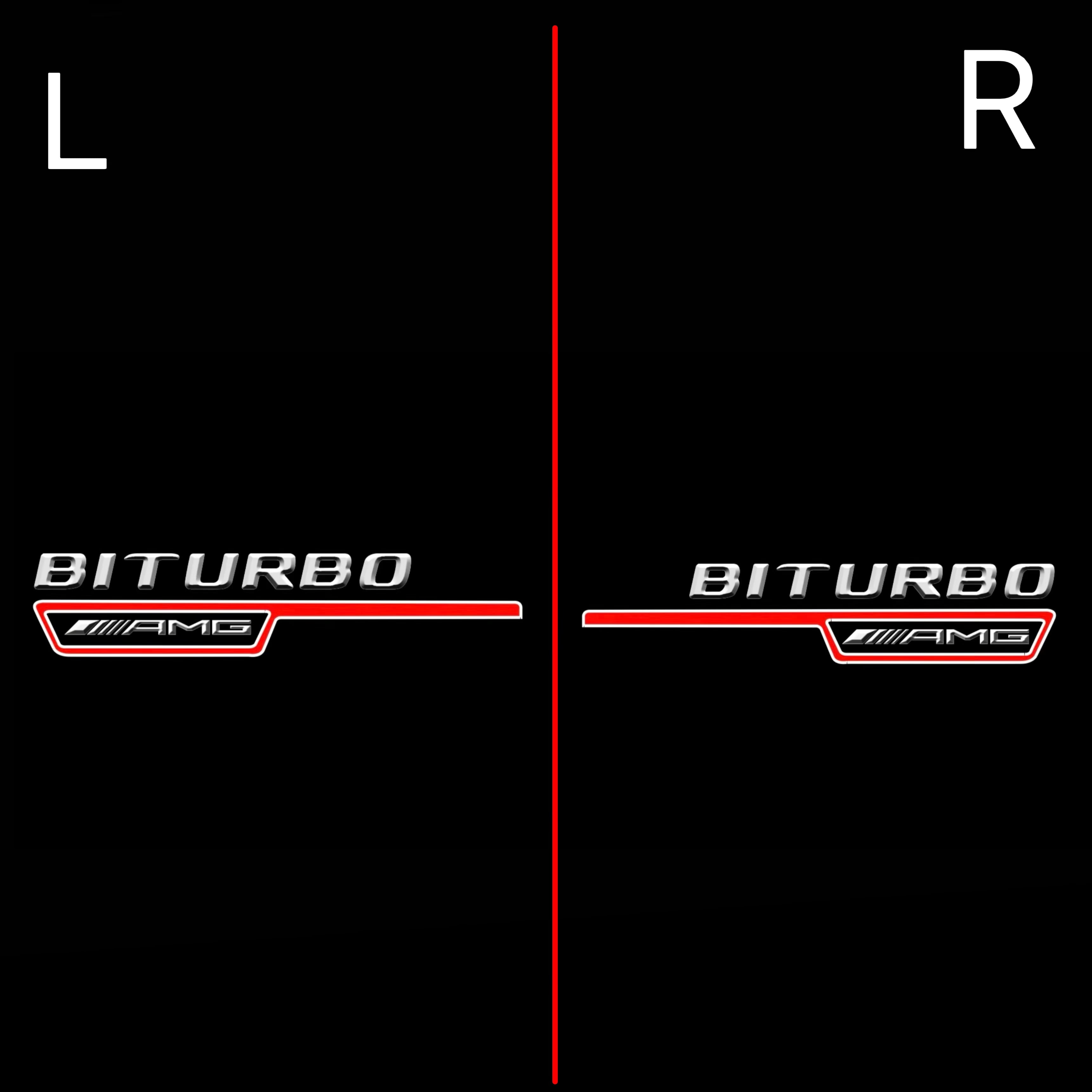 MERCEDES BENZ BITURBO LOGO PROJECTOT LIGHTS(quantity 1 = 1 sets/2 door lights) Nr.03f 09