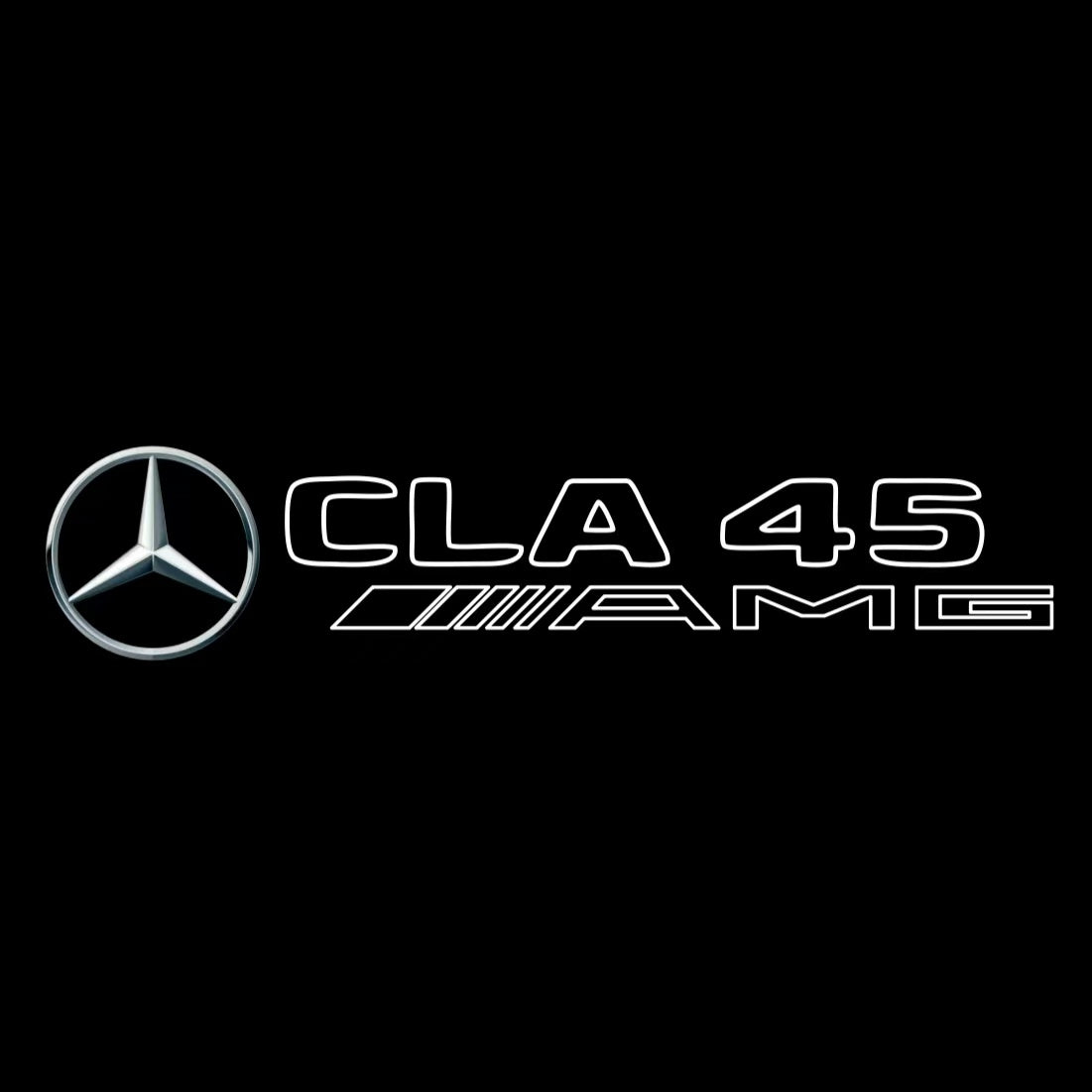 MERCEDES BENZ CLA 45 AMG   LOGO PROJECTOT LIGHTS  (quantity 1 = 1 sets/2 door lights)Nr.03f010