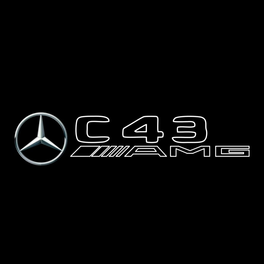 MERCEDES BENZ  C43 AMG LOGO PROJECTOT LIGHTS  (quantity 1 = 1 sets/2 door lights)Nr.03f04