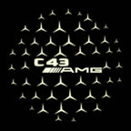 MERCEDES BENZ  C43 AMG LOGO PROJECTOT LIGHTS  (quantity 1 = 1 sets/2 door lights)Nr.03f06