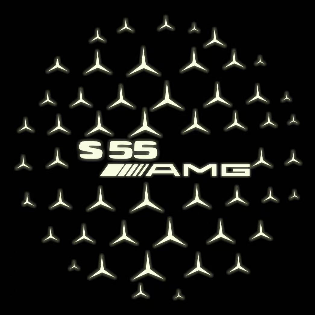 MERCEDES BENZ S 55 AMG LOGO PROJECTOR LIGHTS  (quantity 1 = 1 sets/2 door lights)Nr.03f06
