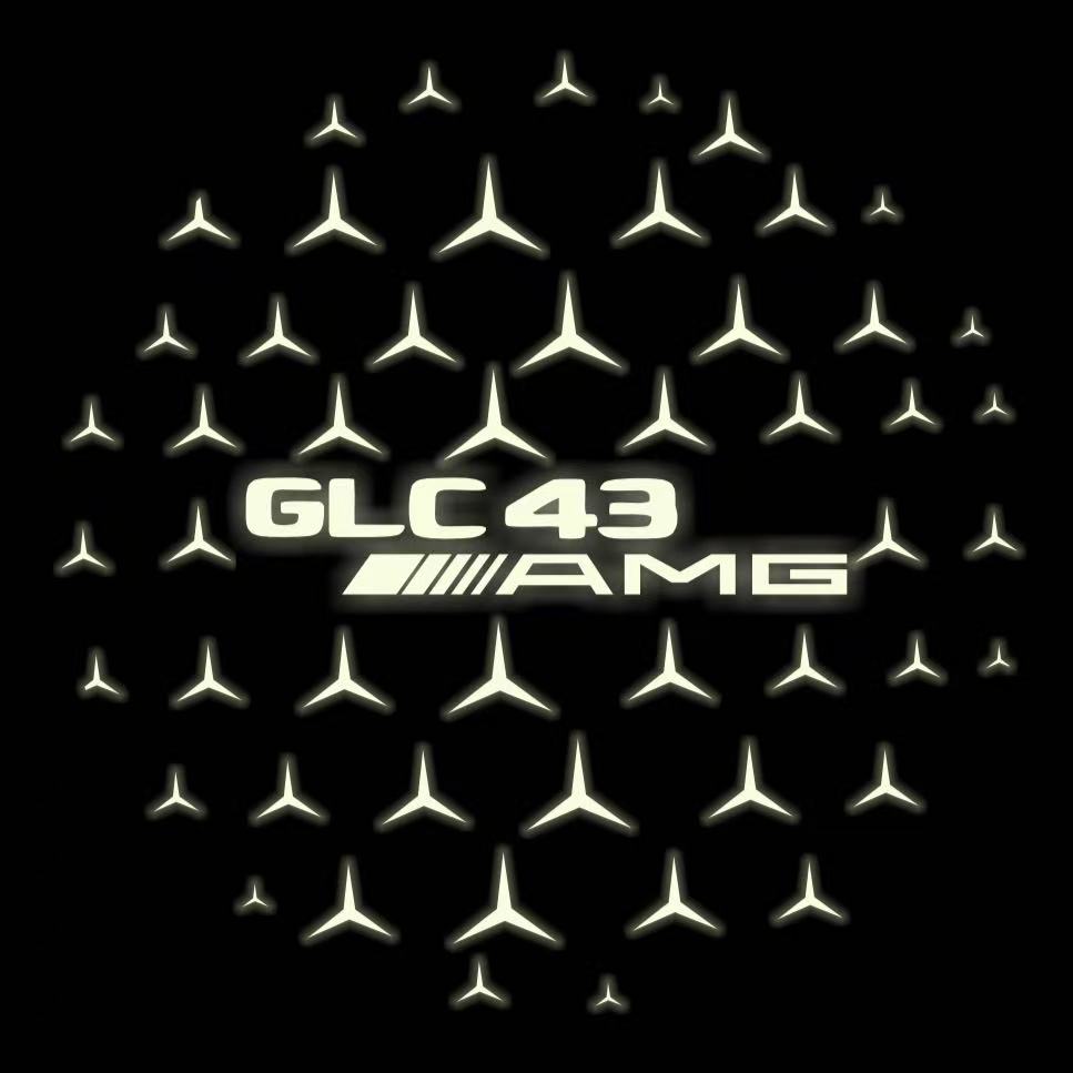 MERCEDES BENZ GLC 43 AMG LOGO PROJECTOR LIGHTS  (quantity 1 = 1 sets/2 door lights)Nr.03f028