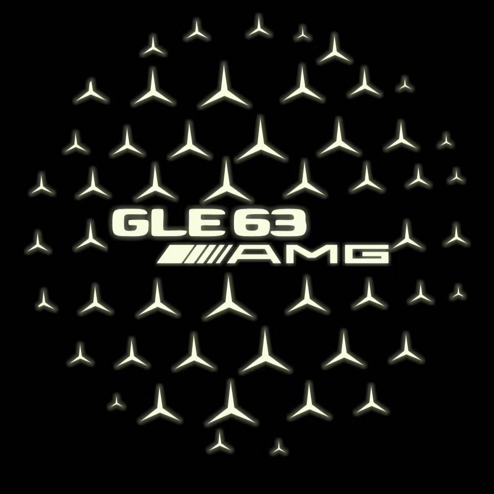 MERCEDES BENZ GLE 63 AMG LOGO PROJECTOR LIGHTS  (quantity 1 = 1 sets/2 door lights)Nr.03f039