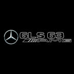 MERCEDES BENZ GLS 63 AMG LOGO PROJECTOR LIGHTS  (quantity 1 = 1 sets/2 door lights)Nr.03f028