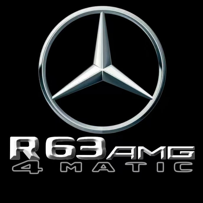MERCEDES BENZ R 63 AMG LOGO PROJECTOR LIGHTS  (quantity 1 = 1 sets/2 door lights)Nr.03f044