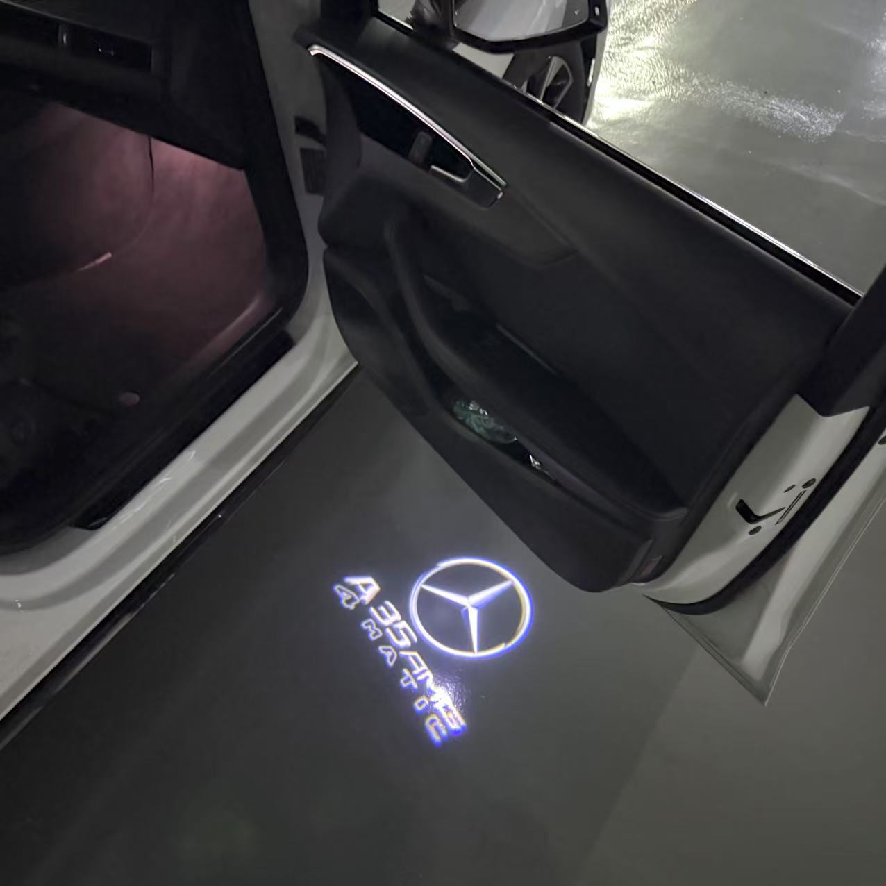 MERCEDES BENZ A35 AMG  LOGO PROJECTOR LIGHTS  (quantity 1 = 1 sets/2 door lights)Nr.03f025