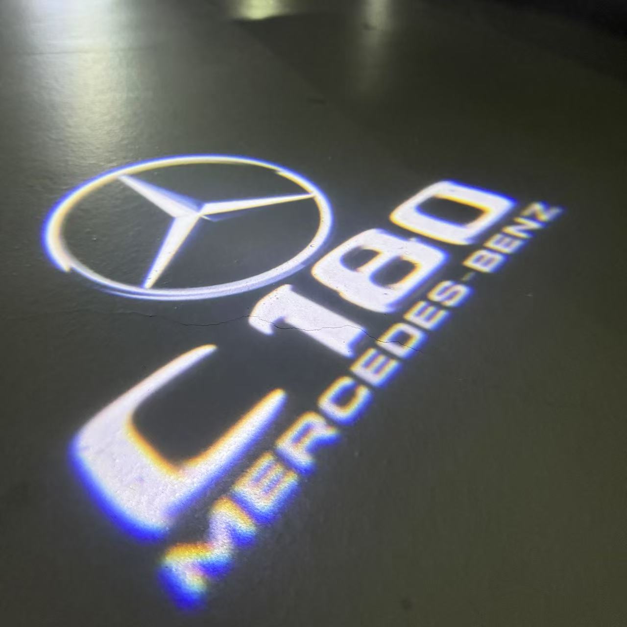 أضواء بروجكتور شعار MERCEDES BENZ رقم 03 (الكمية 1 = 1 مجموعة / 2 أضواء باب)