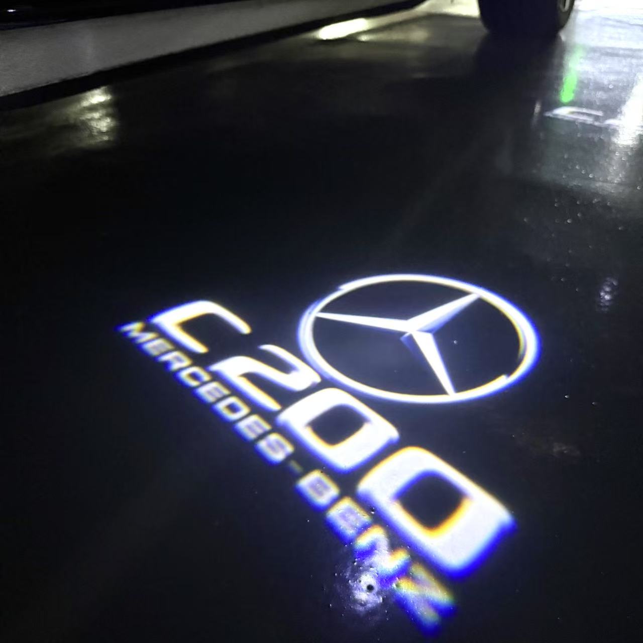 MERCEDES BENZ  C 200  LOGO PROJECTOT LIGHTS  (quantity 1 = 1 sets/2 door lights)Nr.03f021