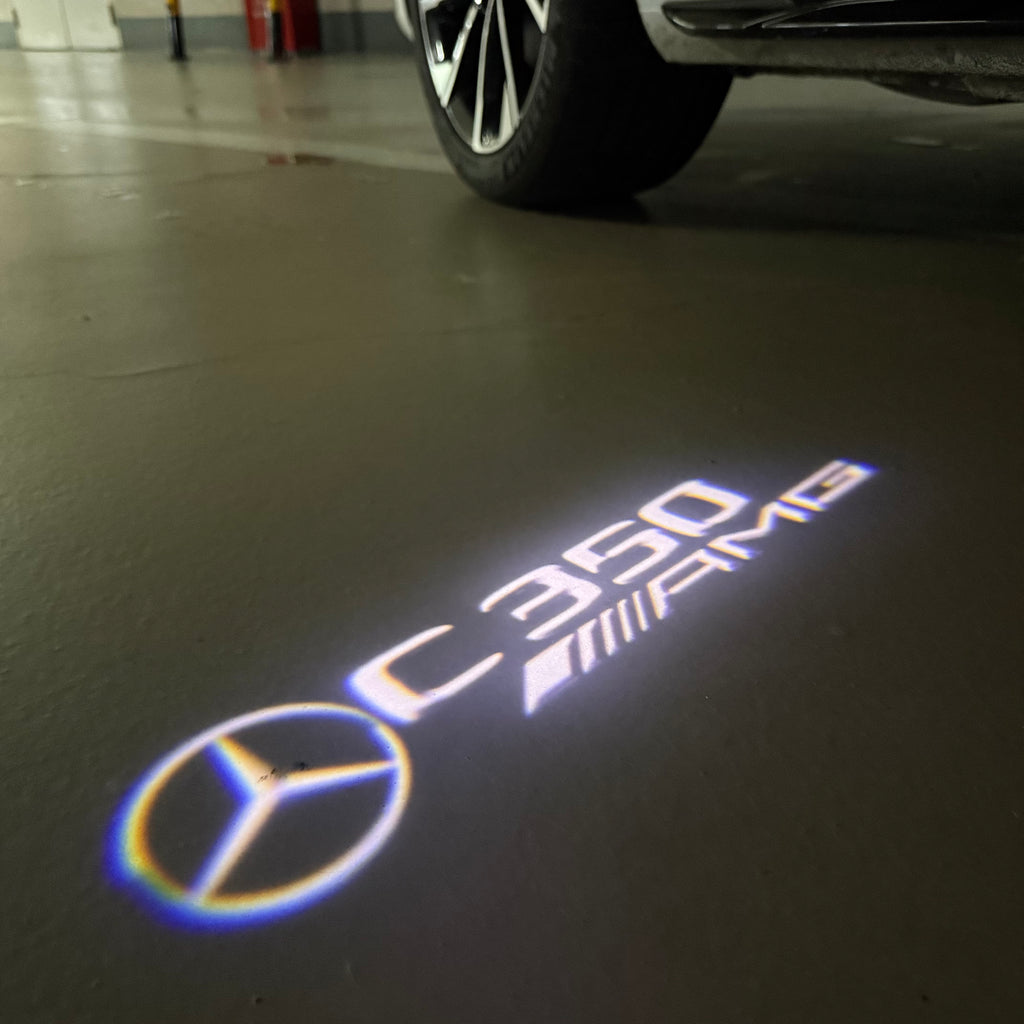 MERCEDES BENZ  C 350 AMG LOGO PROJECTOT LIGHTS  (quantity 1 = 1 sets/2 door lights)Nr.03f042