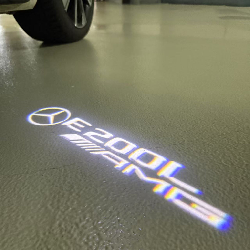 MERCEDES BENZ E 200L AMG LOGO PROJECTOT LIGHTS  (quantity 1 = 1 sets/2 door lights)Nr.03f014