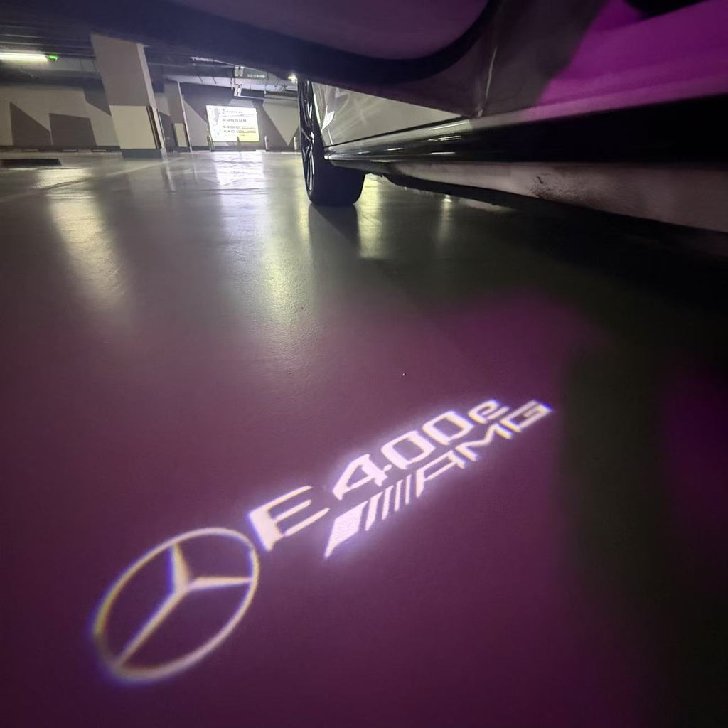 MERCEDES BENZ E 400e AMG LOGO PROJECTOT LIGHTS  (quantity 1 = 1 sets/2 door lights)Nr.03f046