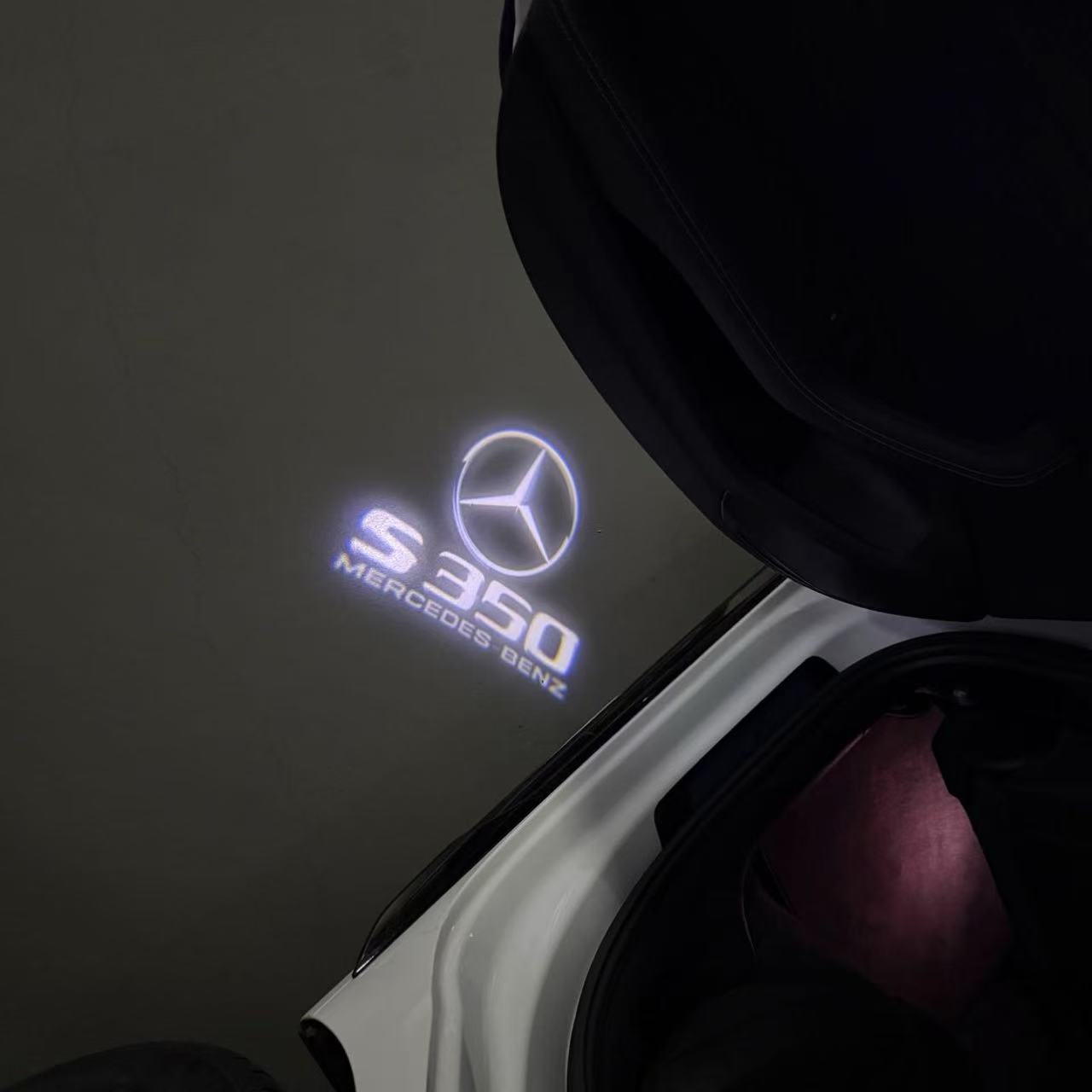 MERCEDES BENZ S 350 LOGO PROJECTOR LIGHTS  (quantity 1 = 1 sets/2 door lights)Nr.03f027