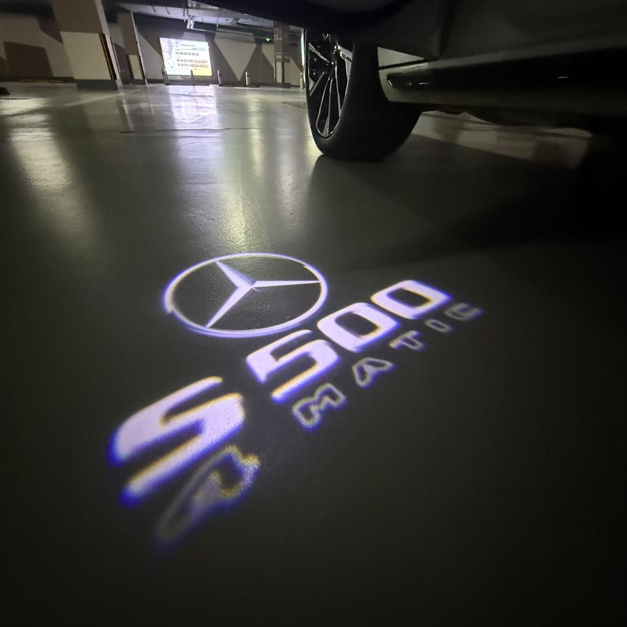 MERCEDES BENZ S 500 LOGO PROJECTOR LIGHTS  (quantity 1 = 1 sets/2 door lights)Nr.03f039
