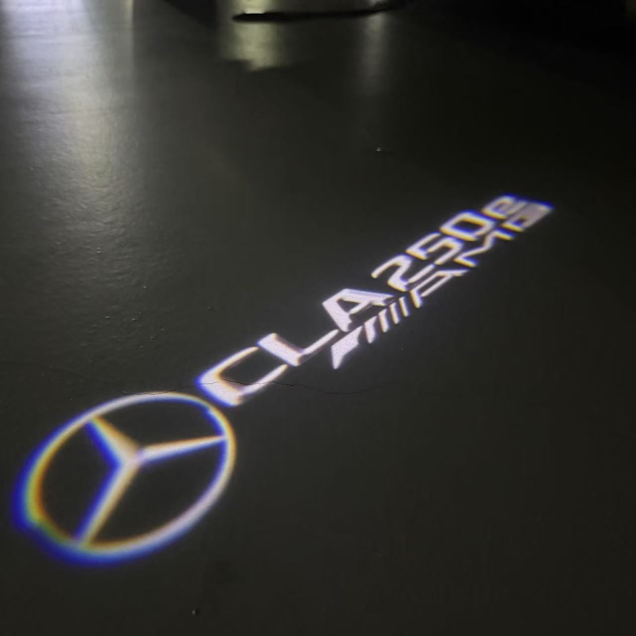 MERCEDES BENZ CLA 250e AMG  LOGO PROJECTOT LIGHTS  (quantity 1 = 1 sets/2 door lights)Nr.03f024