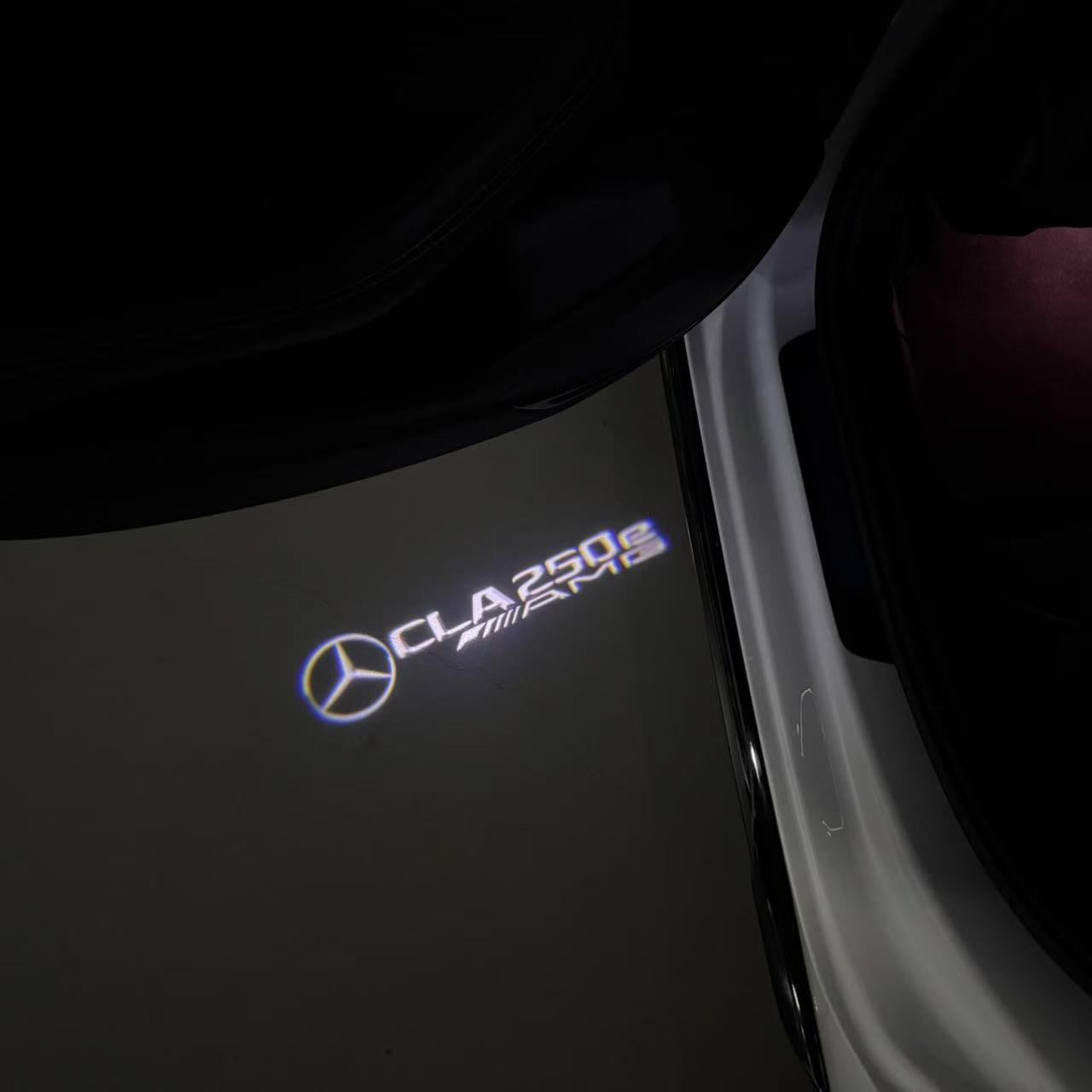 MERCEDES BENZ CLA 250e AMG  LOGO PROJECTOT LIGHTS  (quantity 1 = 1 sets/2 door lights)Nr.03f024