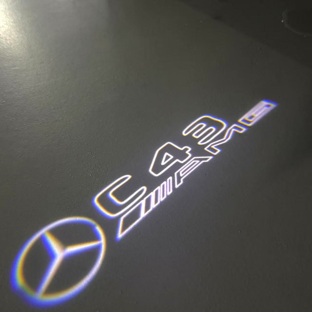 MERCEDES BENZ  C43 AMG LOGO PROJECTOT LIGHTS  (quantity 1 = 1 sets/2 door lights)Nr.03f04