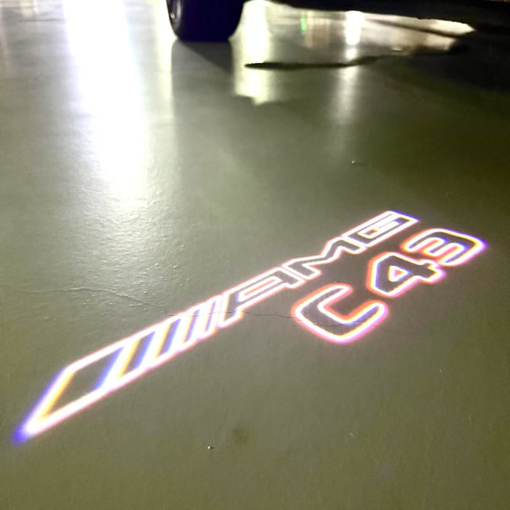 MERCEDES BENZ  C43 AMG LOGO PROJECTOT LIGHTS  (quantity 1 = 1 sets/2 door lights)Nr.03f07