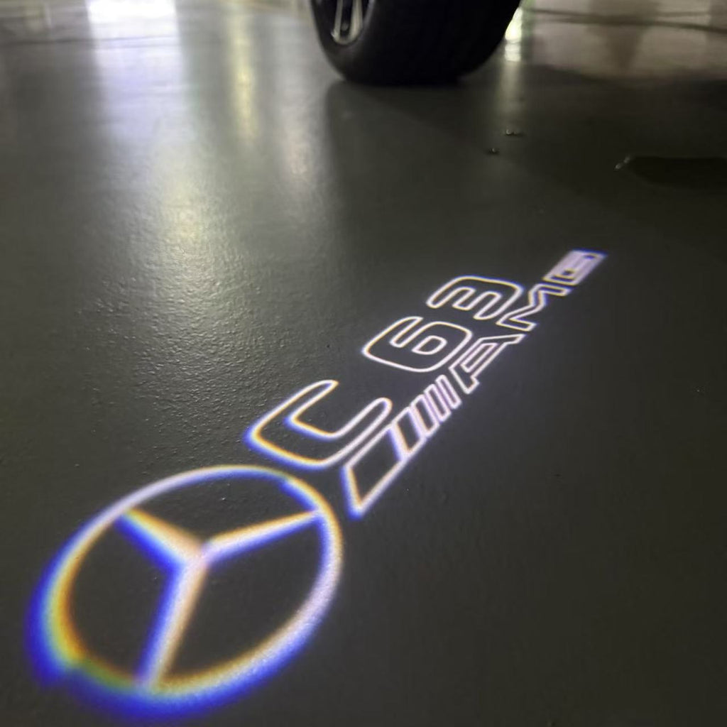 MERCEDES BENZ  C63 AMG LOGO PROJECTOT LIGHTS  (quantity 1 = 1 sets/2 door lights)Nr.03f015