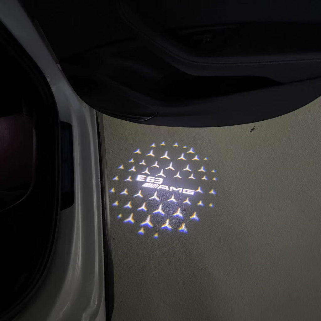 MERCEDES BENZ E63 AMG LOGO PROJECTOT LIGHTS  (quantity 1 = 1 sets/2 door lights)Nr.03f08