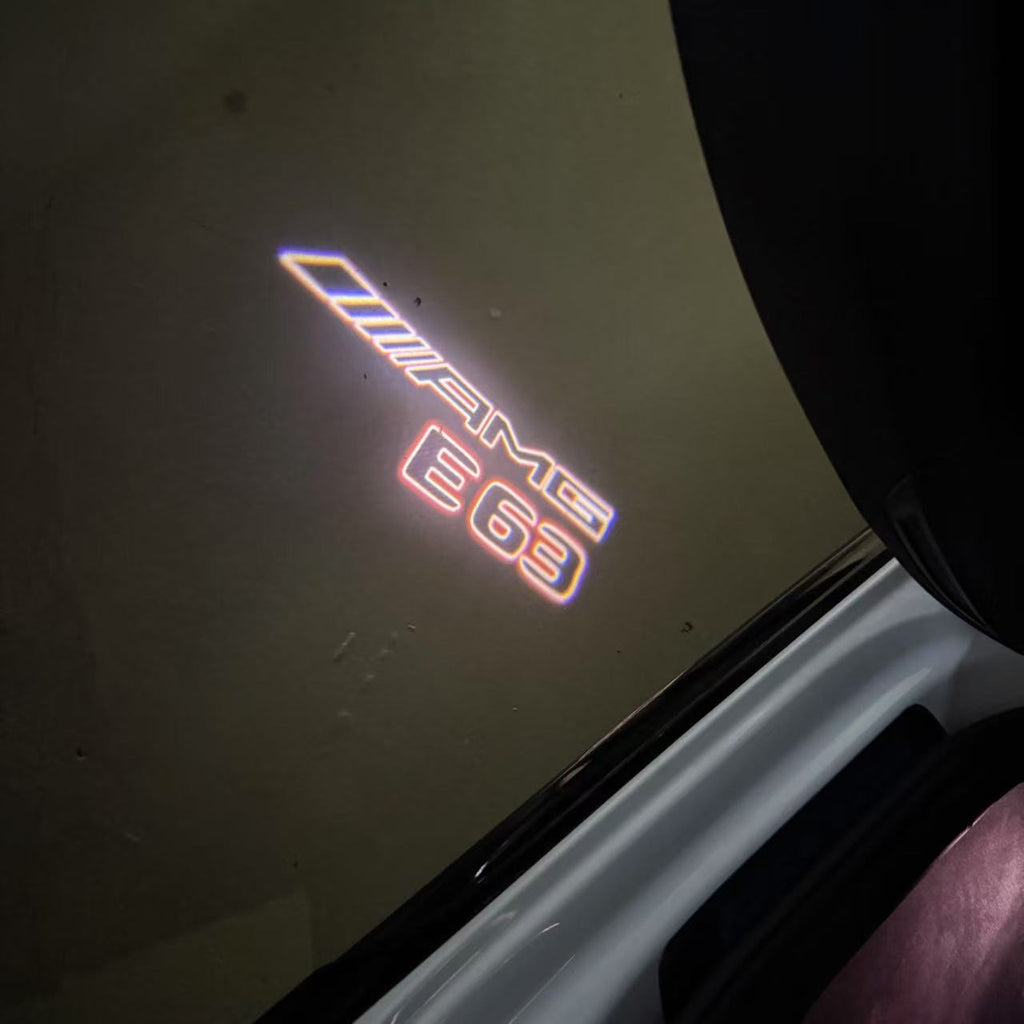 MERCEDES BENZ E63 AMG LOGO PROJECTOT LIGHTS  (quantity 1 = 1 sets/2 door lights)Nr.03f011