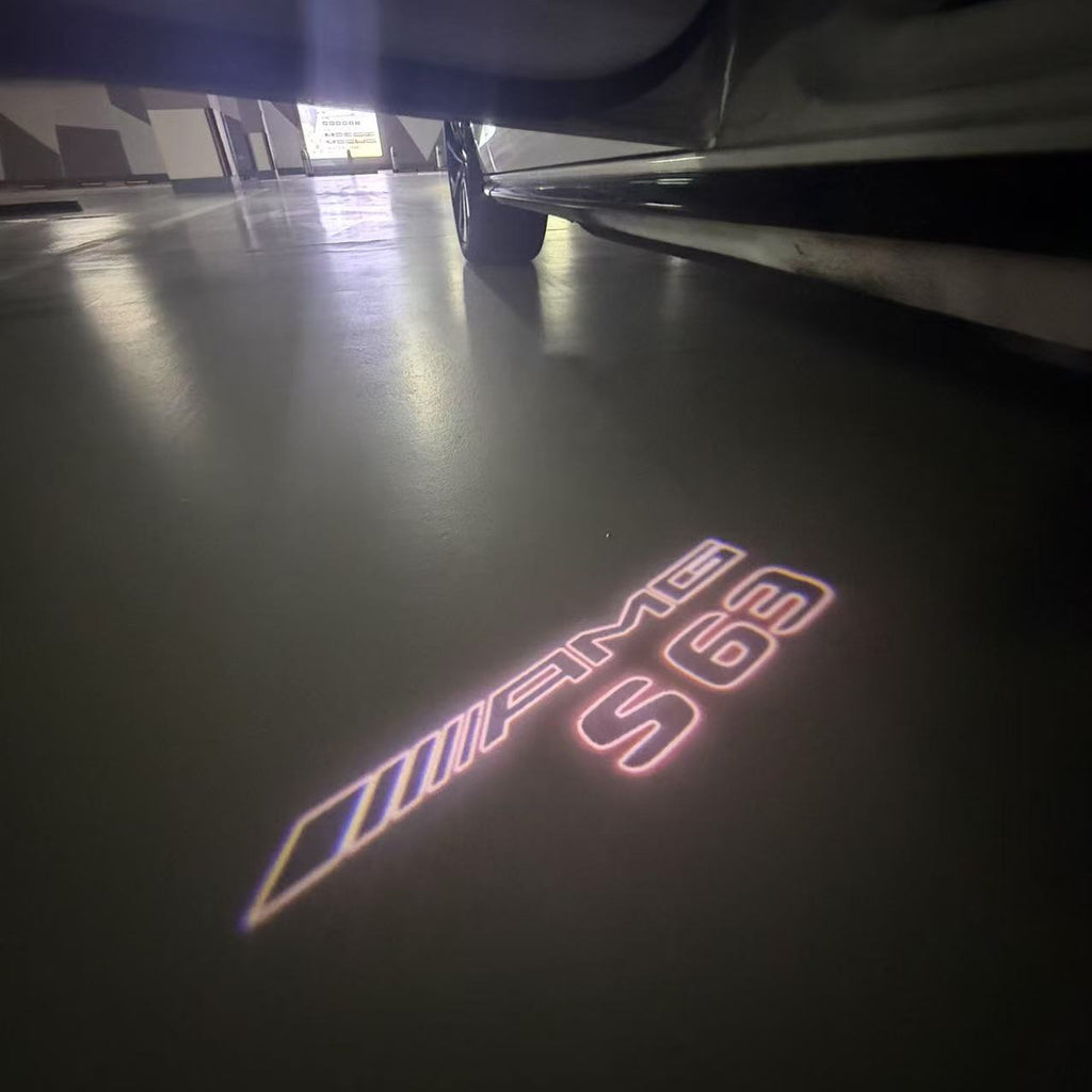 MERCEDES BENZ S 63 AMG LOGO PROJECTOR LIGHTS  (quantity 1 = 1 sets/2 door lights)Nr.03f08