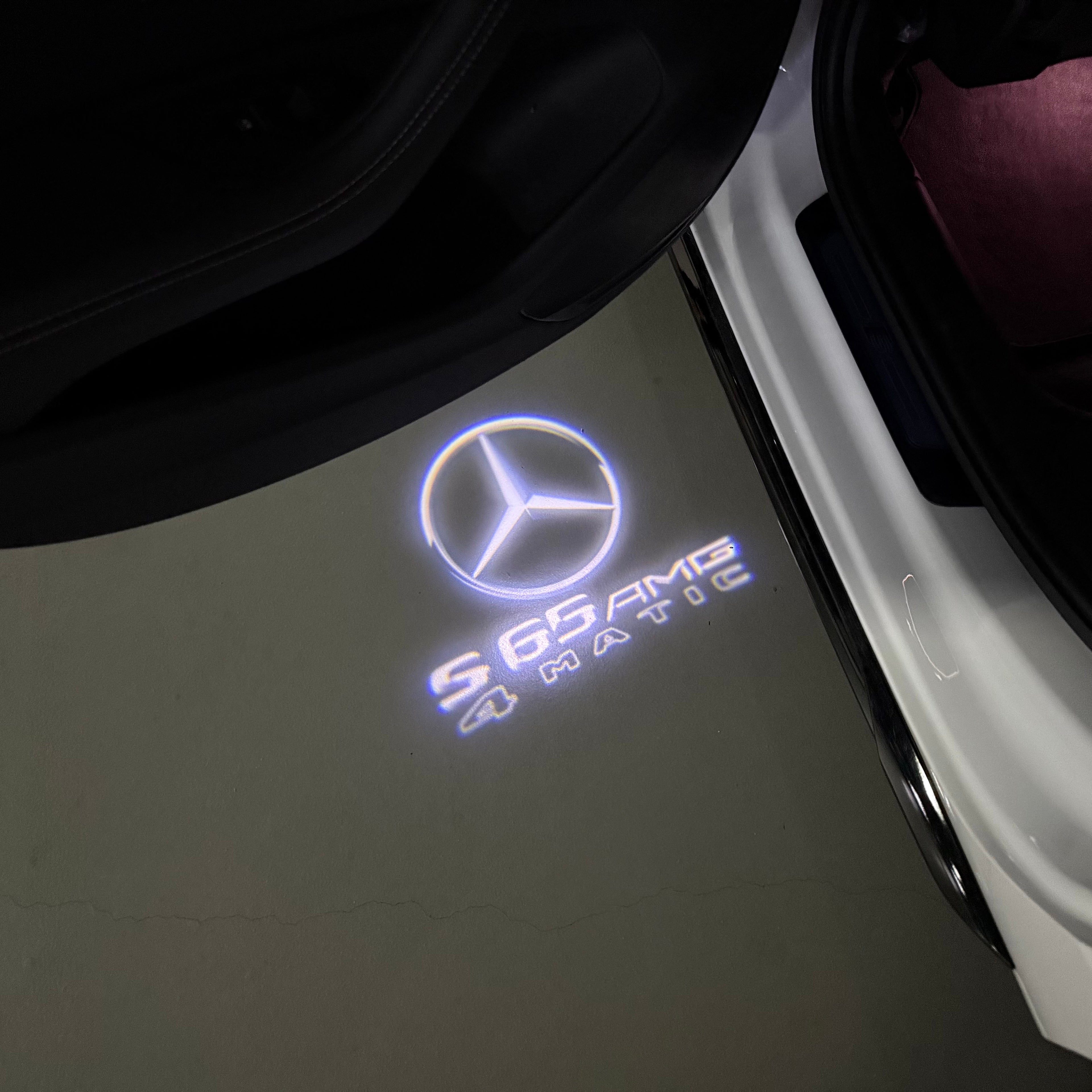 MERCEDES BENZ S 65 AMG LOGO PROJECTOR LIGHTS  (quantity 1 = 1 sets/2 door lights)Nr.03f013