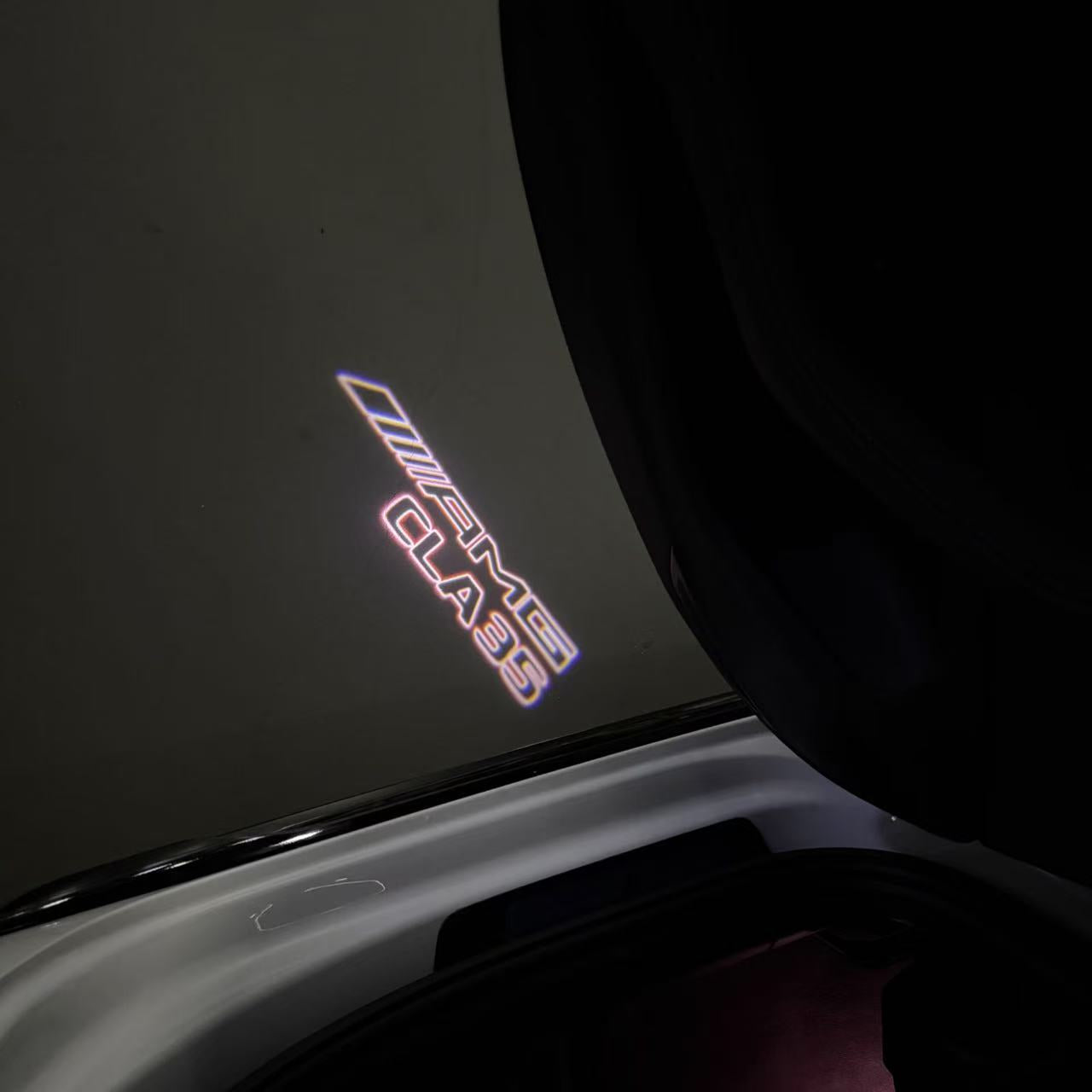 MERCEDES BENZ CLA 35 AMG  LOGO PROJECTOT LIGHTS  (quantity 1 = 1 sets/2 door lights)Nr.03f06