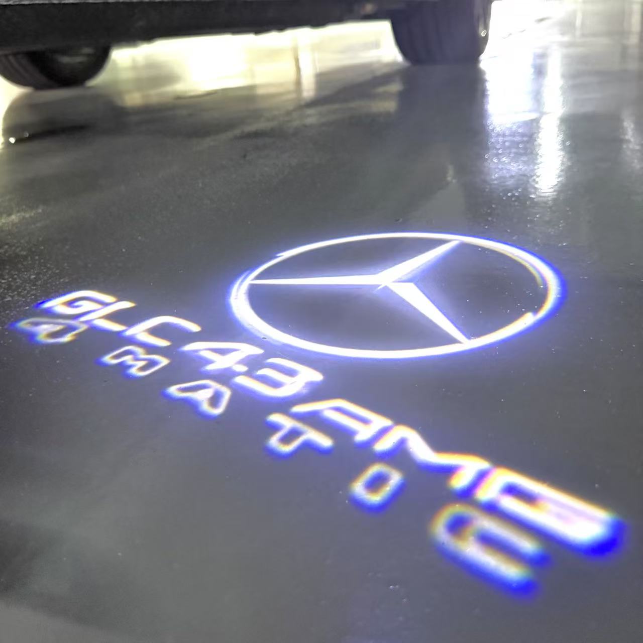 MERCEDES BENZ GLC 43 AMG LOGO PROJECTOR LIGHTS  (quantity 1 = 1 sets/2 door lights)Nr.03f026