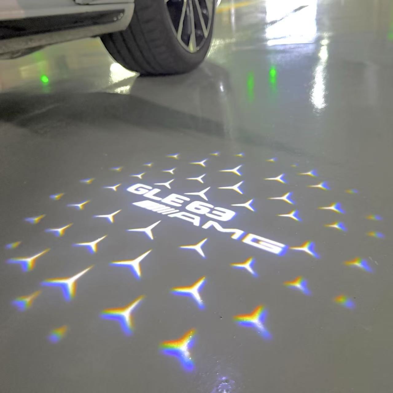 MERCEDES BENZ GLE 63 AMG LOGO PROJECTOR LIGHTS  (quantity 1 = 1 sets/2 door lights)Nr.03f039