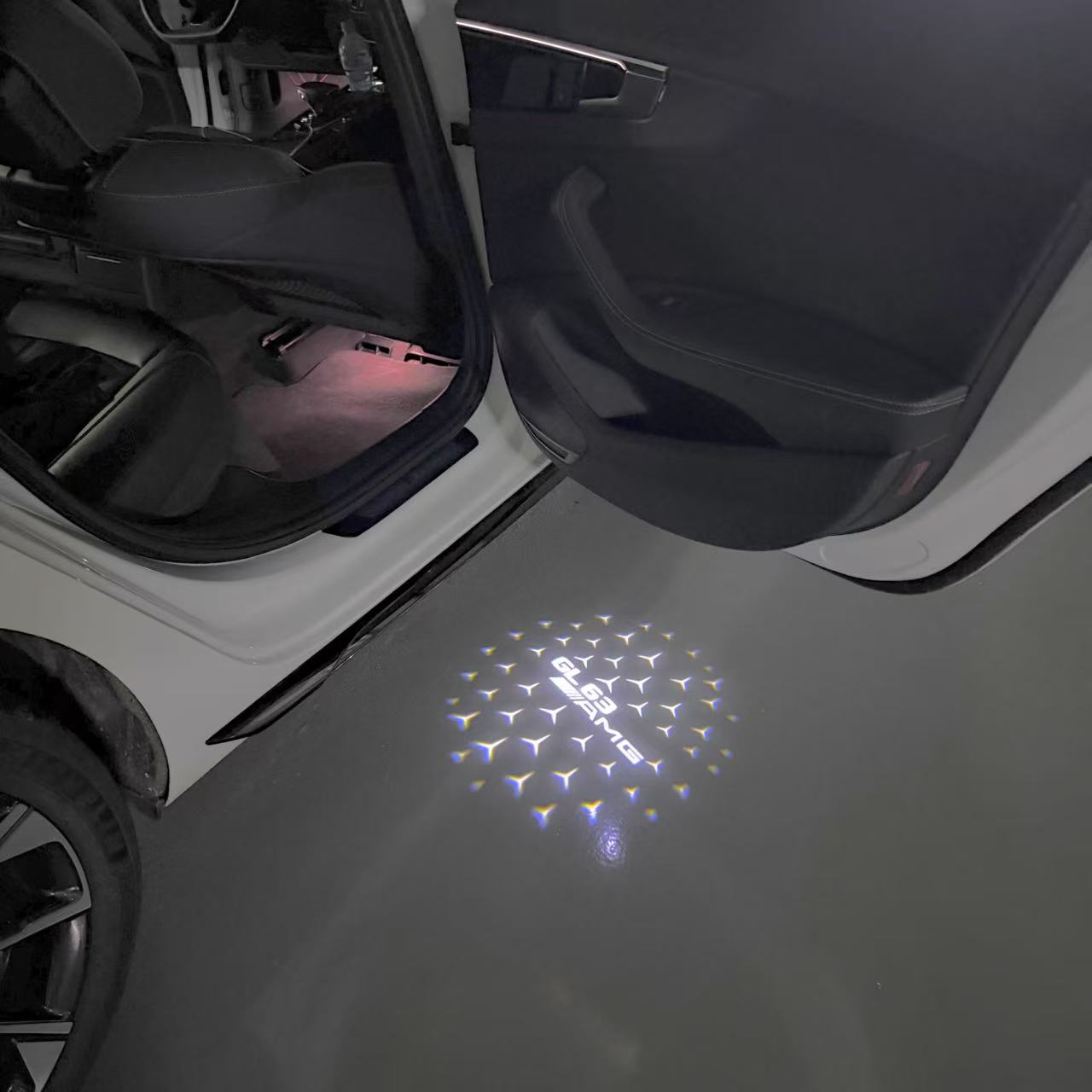 MERCEDES BENZ GL 63 AMG LOGO PROJECTOR LIGHTS  (quantity 1 = 1 sets/2 door lights)Nr.03f06