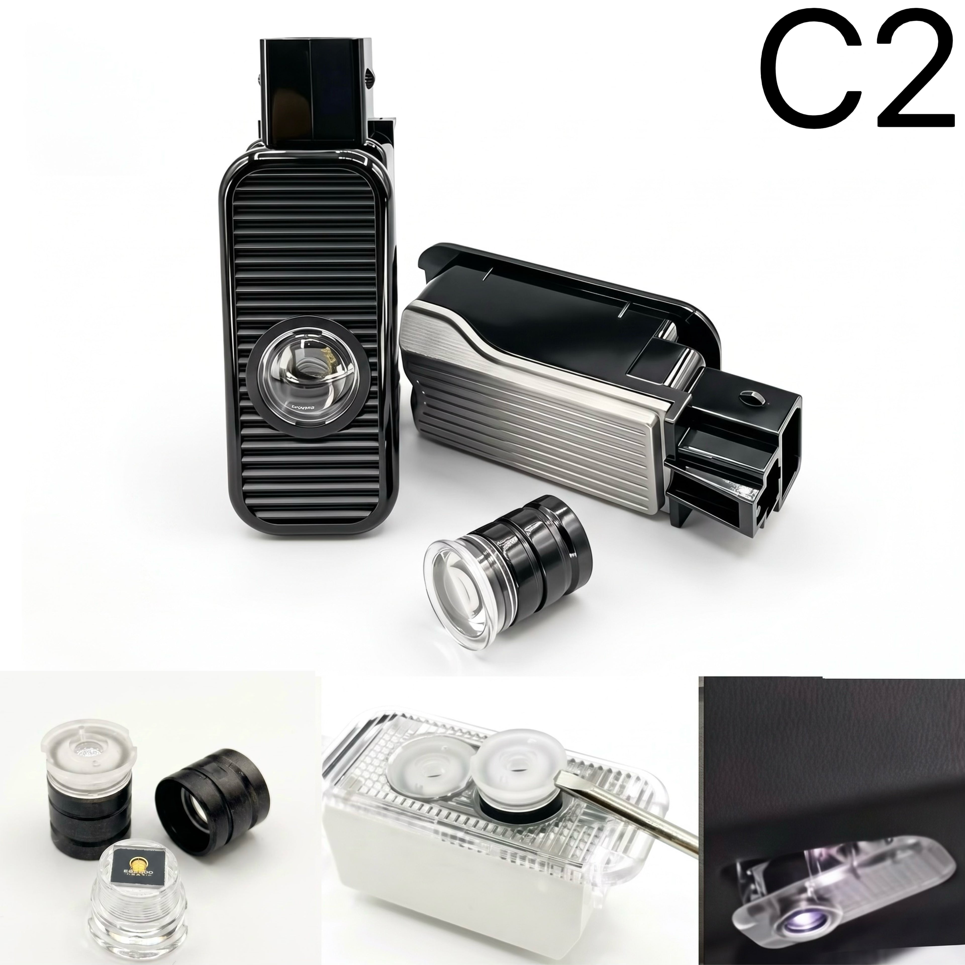 AUDI RS6+ LOGO Projector LED  (quantity 1 = 2 Logo Chips & 2 door Projectors LED ）Nr.audi01002
