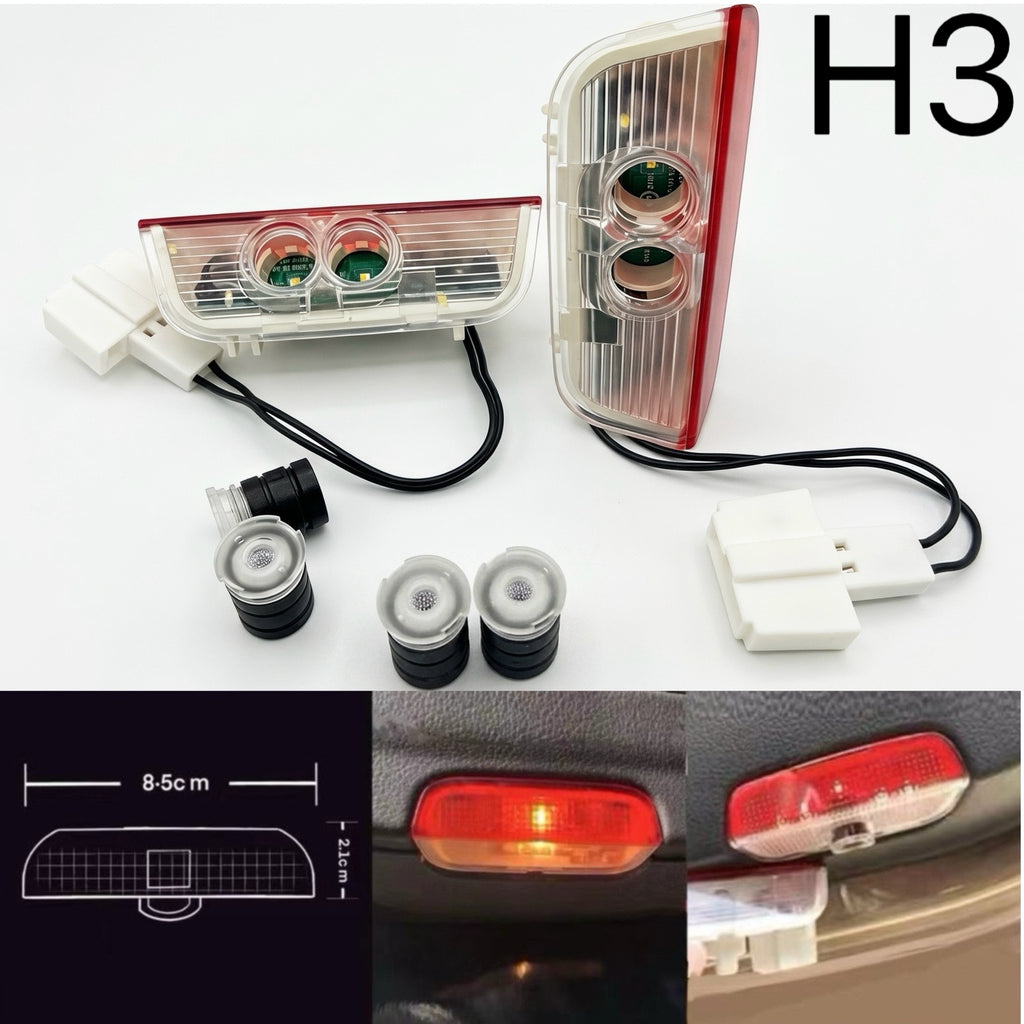 PORSCHE Original  LOGO PROJECTOT LIGHTS Nr.8003 (quantity  1 =  2 Logo Film /  2 door lights)