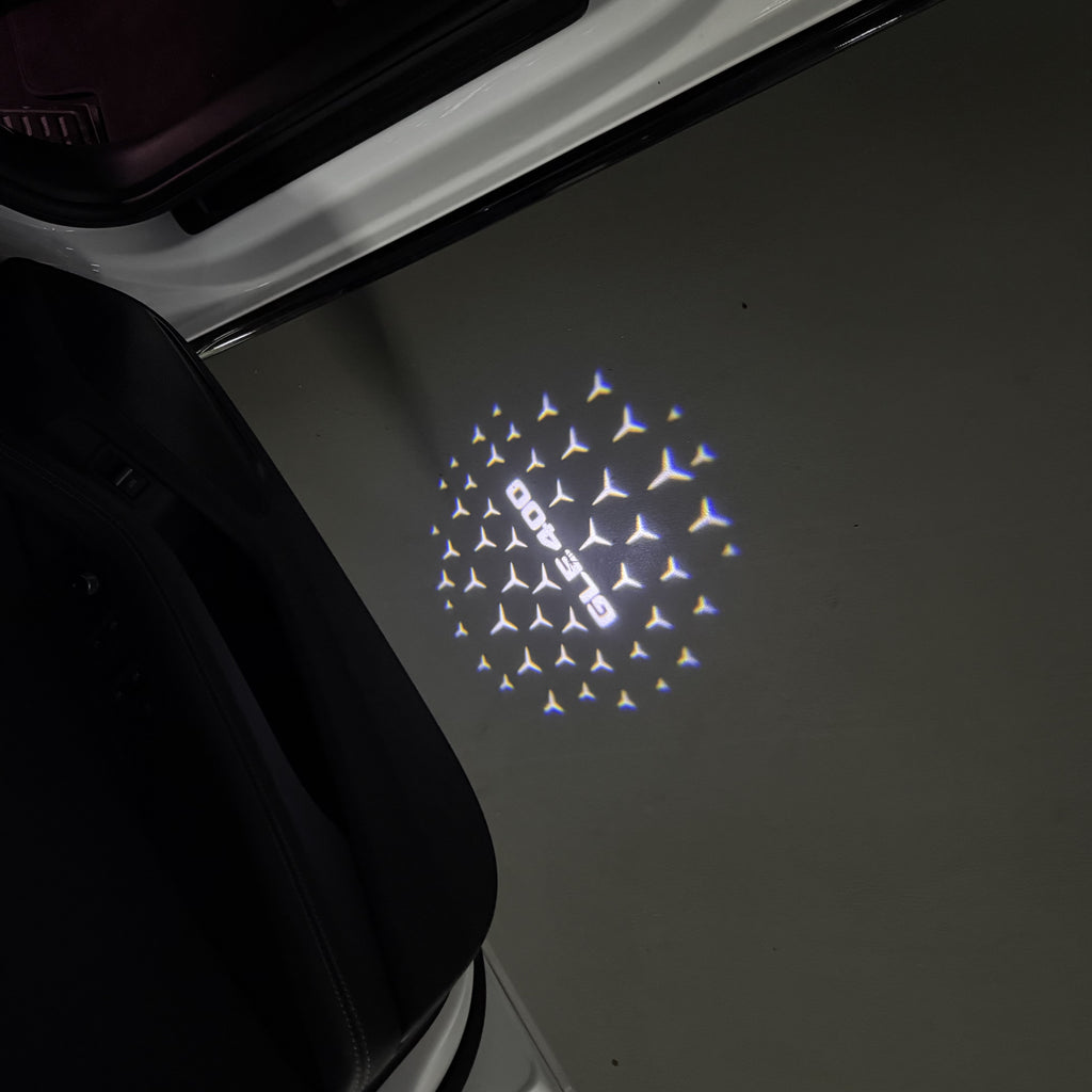 MERCEDES BENZ GLE 400 LOGO PROJECTOR LIGHTS  (quantity 1 = 1 sets/2 door lights)Nr.03f048
