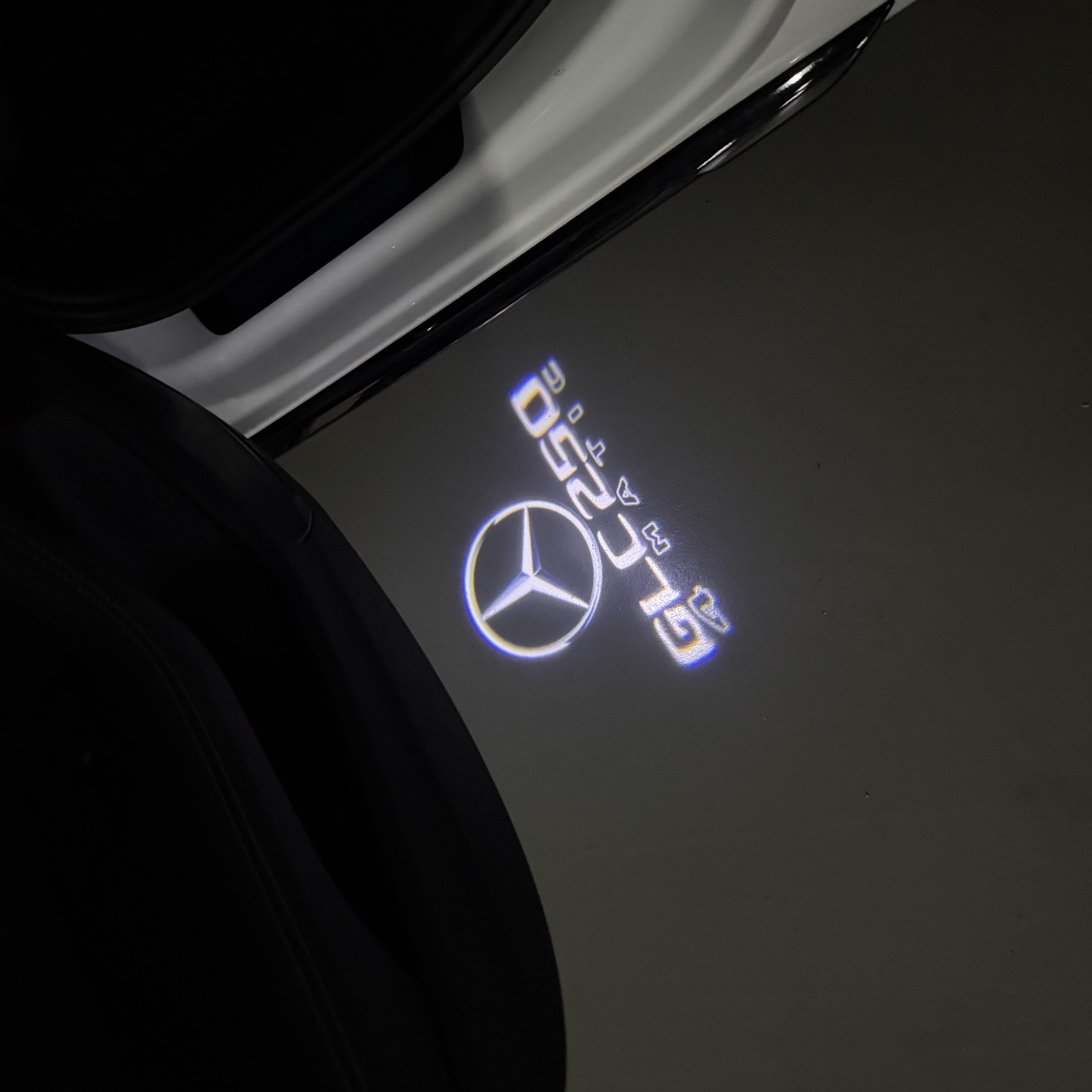 MERCEDES BENZ GLC 250 LOGO PROJECTOR LIGHTS  (quantity 1 = 1 sets/2 door lights)Nr.03f041