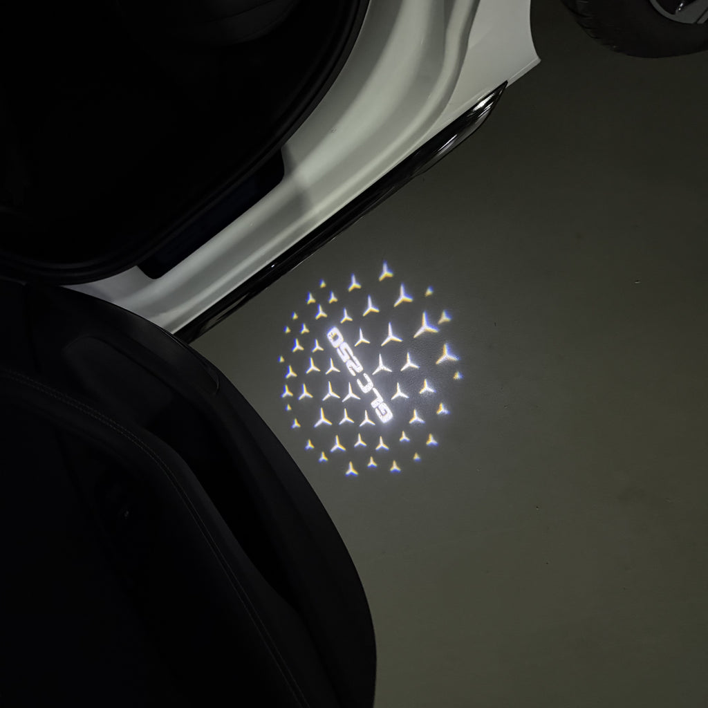 MERCEDES BENZ GLC 250 LOGO PROJECTOR LIGHTS  (quantity 1 = 1 sets/2 door lights)Nr.03f043