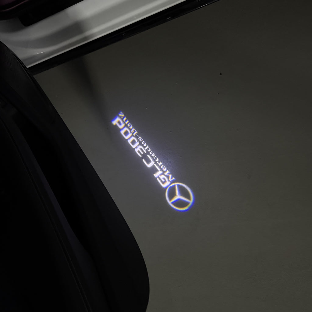 MERCEDES BENZ GLC 300d LOGO PROJECTOR LIGHTS  (quantity 1 = 1 sets/2 door lights)Nr.03f046