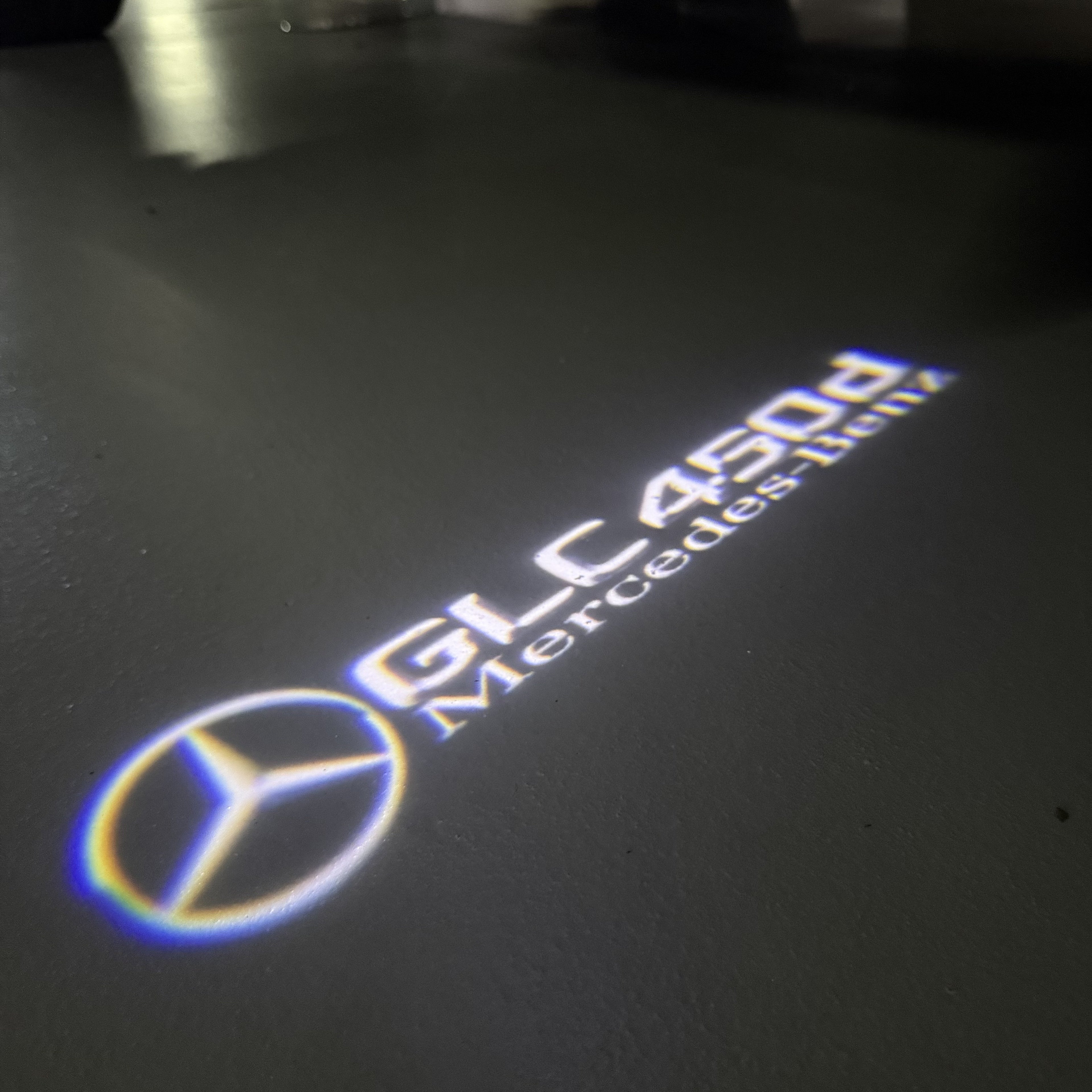 MERCEDES BENZ GLC 450d LOGO PROJECTOR LIGHTS  (quantity 1 = 1 sets/2 door lights)Nr.03f055