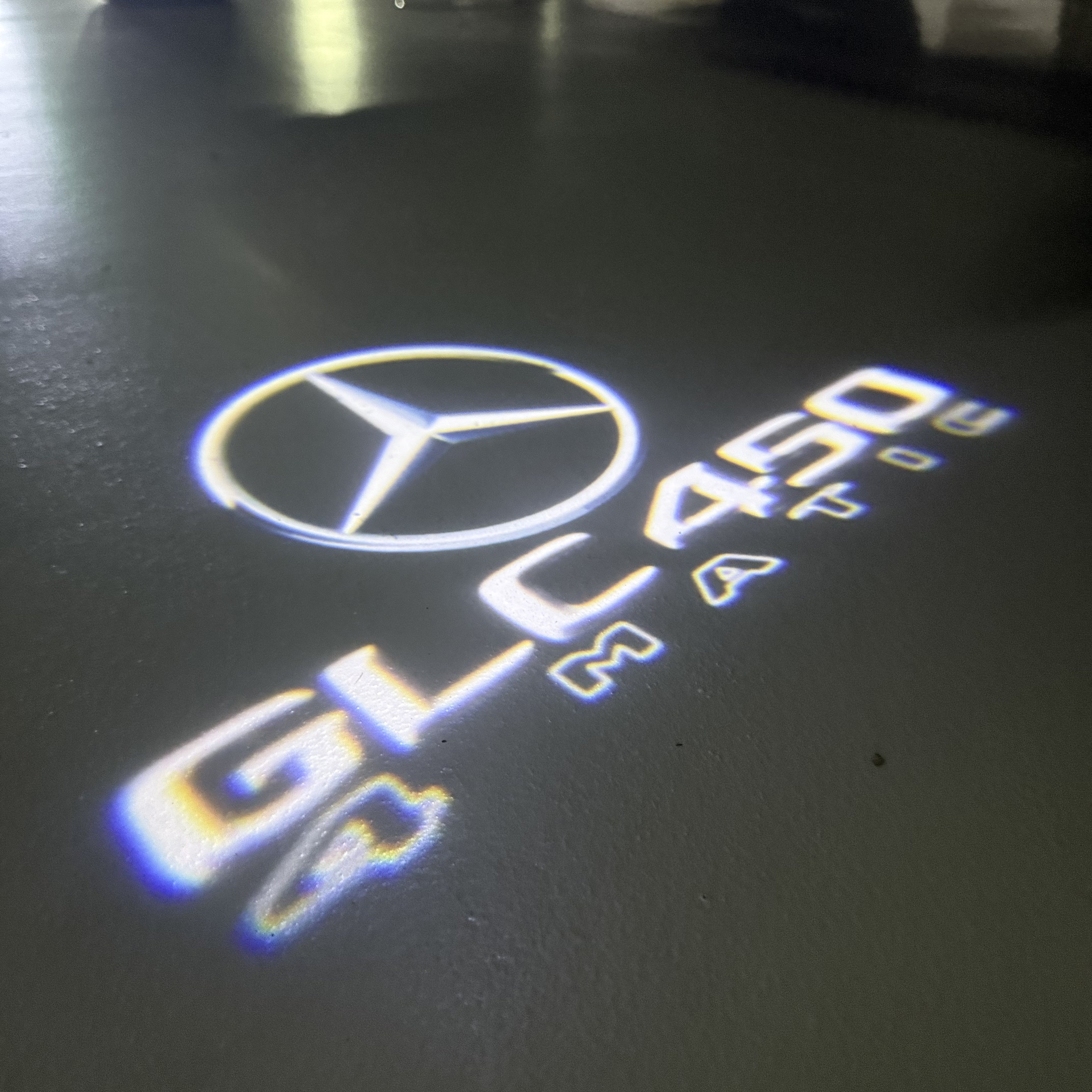 MERCEDES BENZ GLC 450 LOGO PROJECTOR LIGHTS  (quantity 1 = 1 sets/2 door lights)Nr.03f053