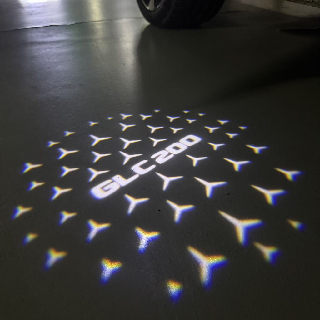 MERCEDES BENZ GLC 200 LOGO PROJECTOR LIGHTS  (quantity 1 = 1 sets/2 door lights)Nr.03f037