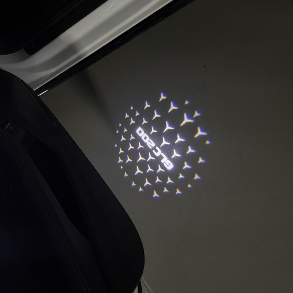 MERCEDES BENZ GLC 200 LOGO PROJECTOR LIGHTS  (quantity 1 = 1 sets/2 door lights)Nr.03f037