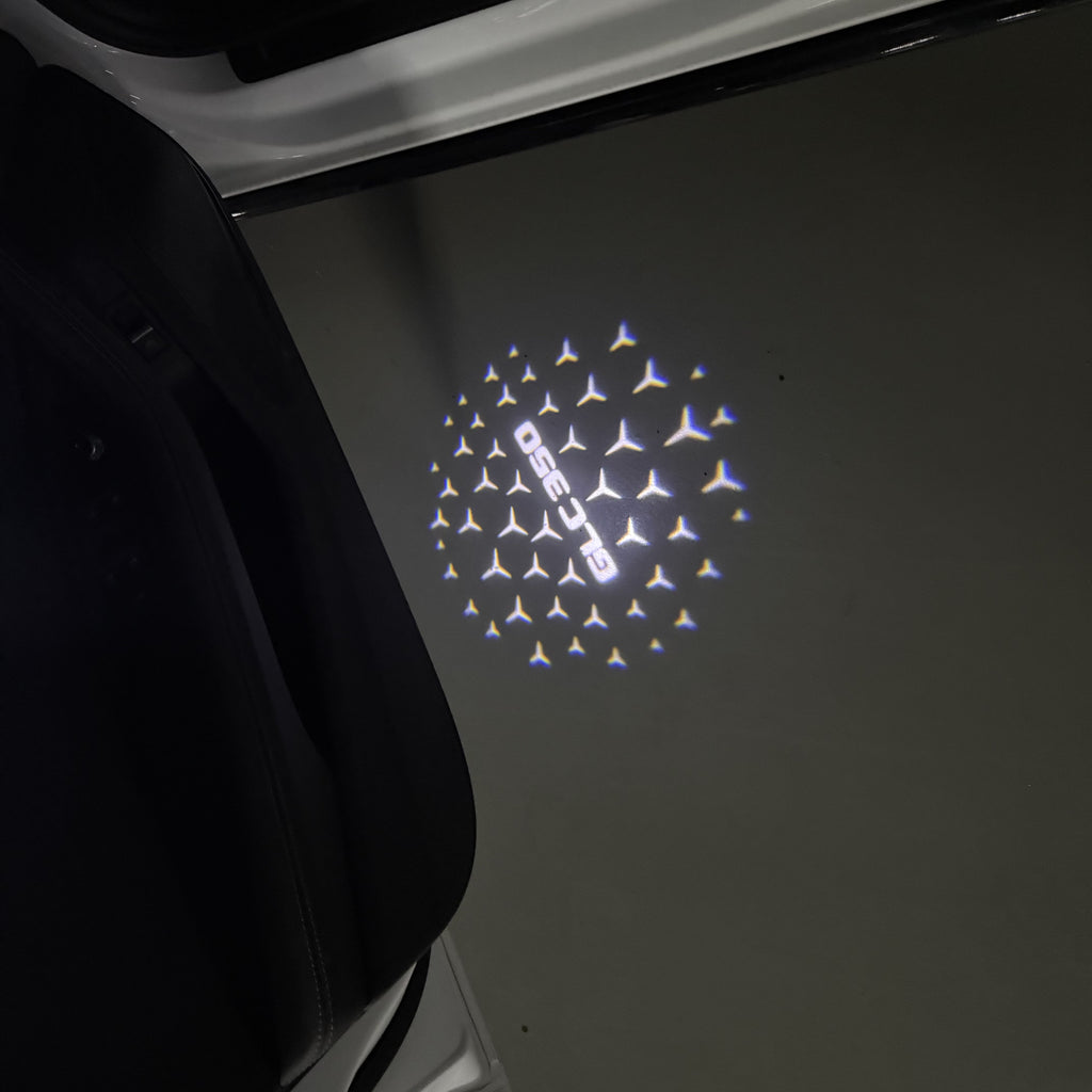 MERCEDES BENZ GLC 350 LOGO PROJECTOR LIGHTS  (quantity 1 = 1 sets/2 door lights)Nr.03f048