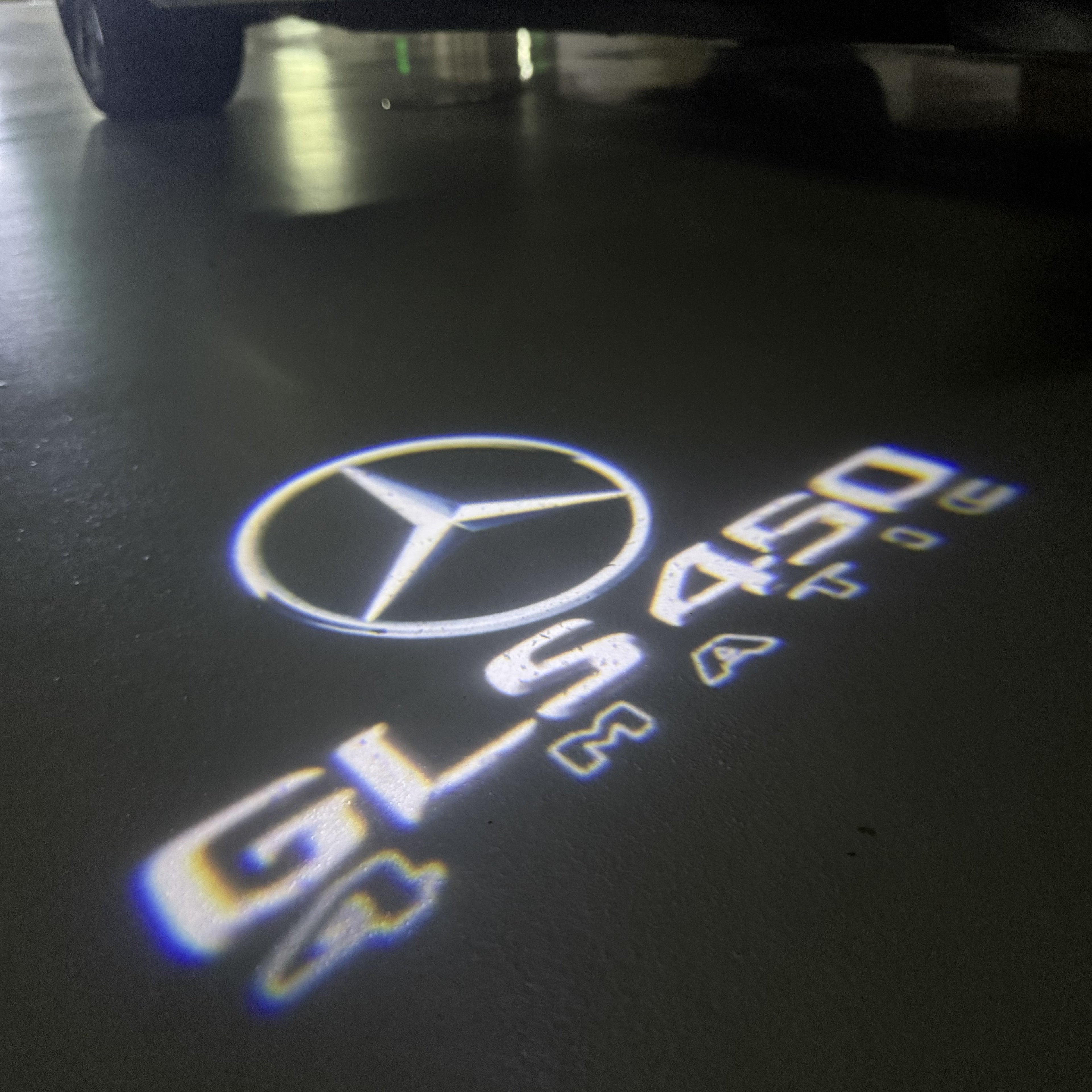 MERCEDES BENZ GLS 450 LOGO PROJECTOR LIGHTS  (quantity 1 = 1 sets/2 door lights)Nr.03f038