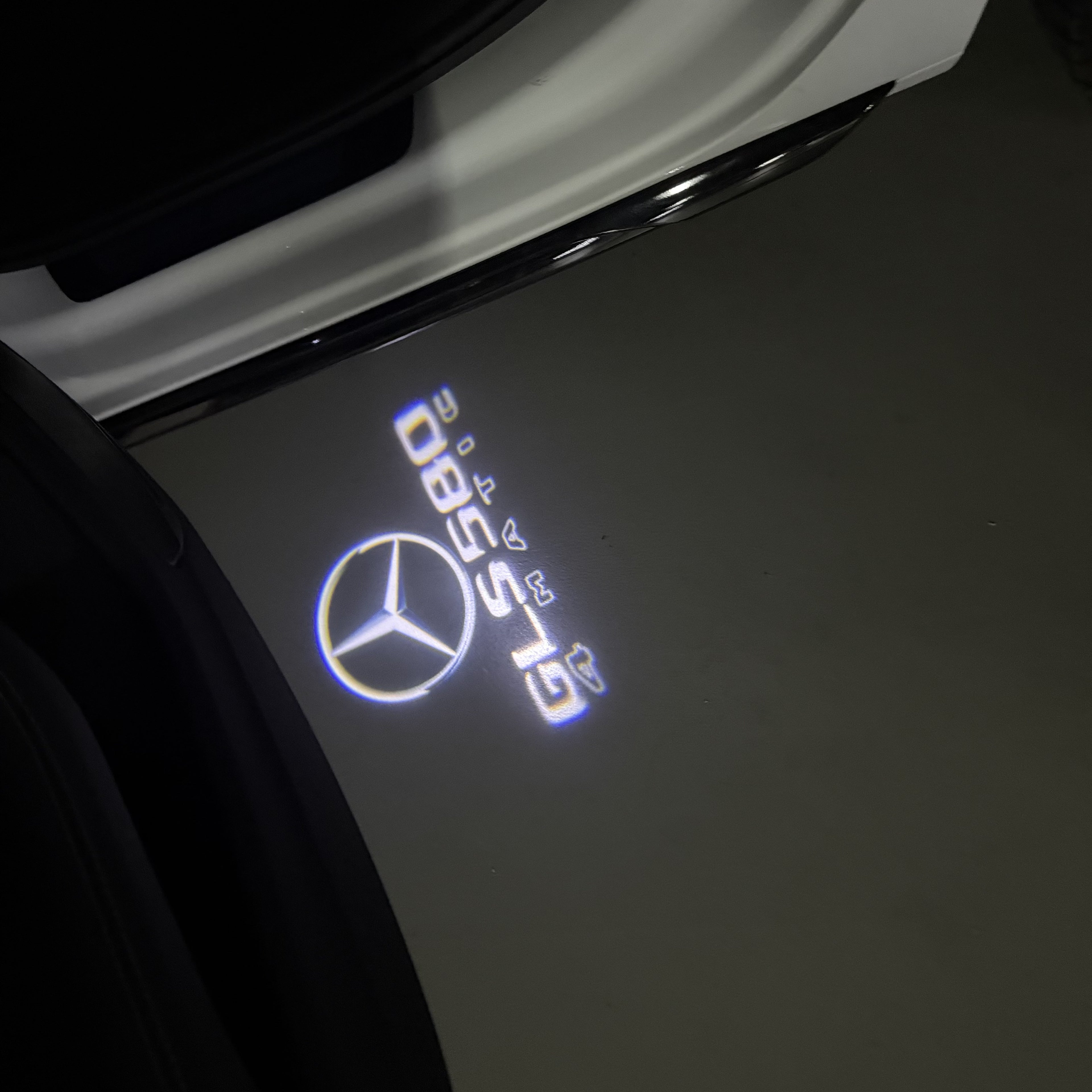 MERCEDES BENZ GLS 580 LOGO PROJECTOR LIGHTS  (quantity 1 = 1 sets/2 door lights)Nr.03f044