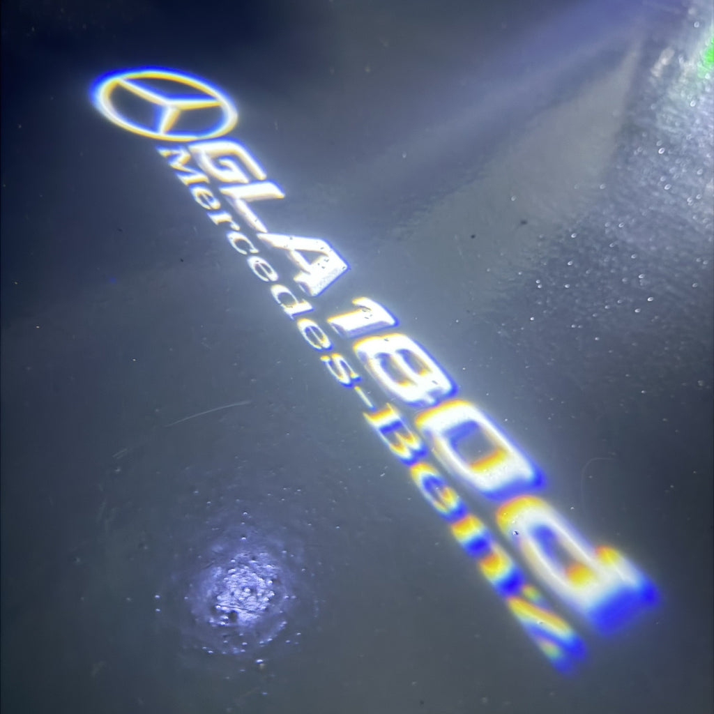 MERCEDES BENZ GLA 180d LOGO PROJECTOR LIGHTS  (quantity 1 = 1 sets/2 door lights)Nr.03f015
