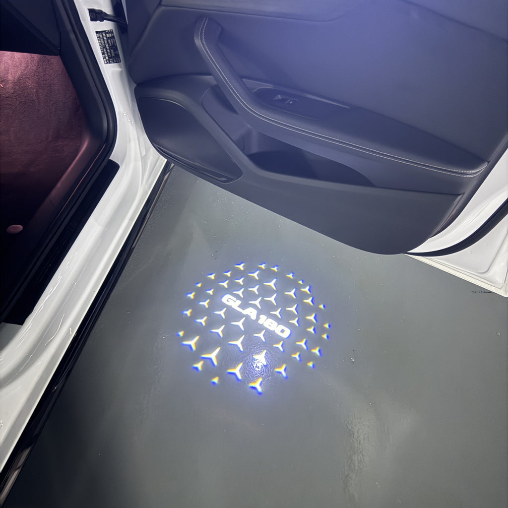 MERCEDES BENZ GLA 180 LOGO PROJECTOR LIGHTS  (quantity 1 = 1 sets/2 door lights)Nr.03f014