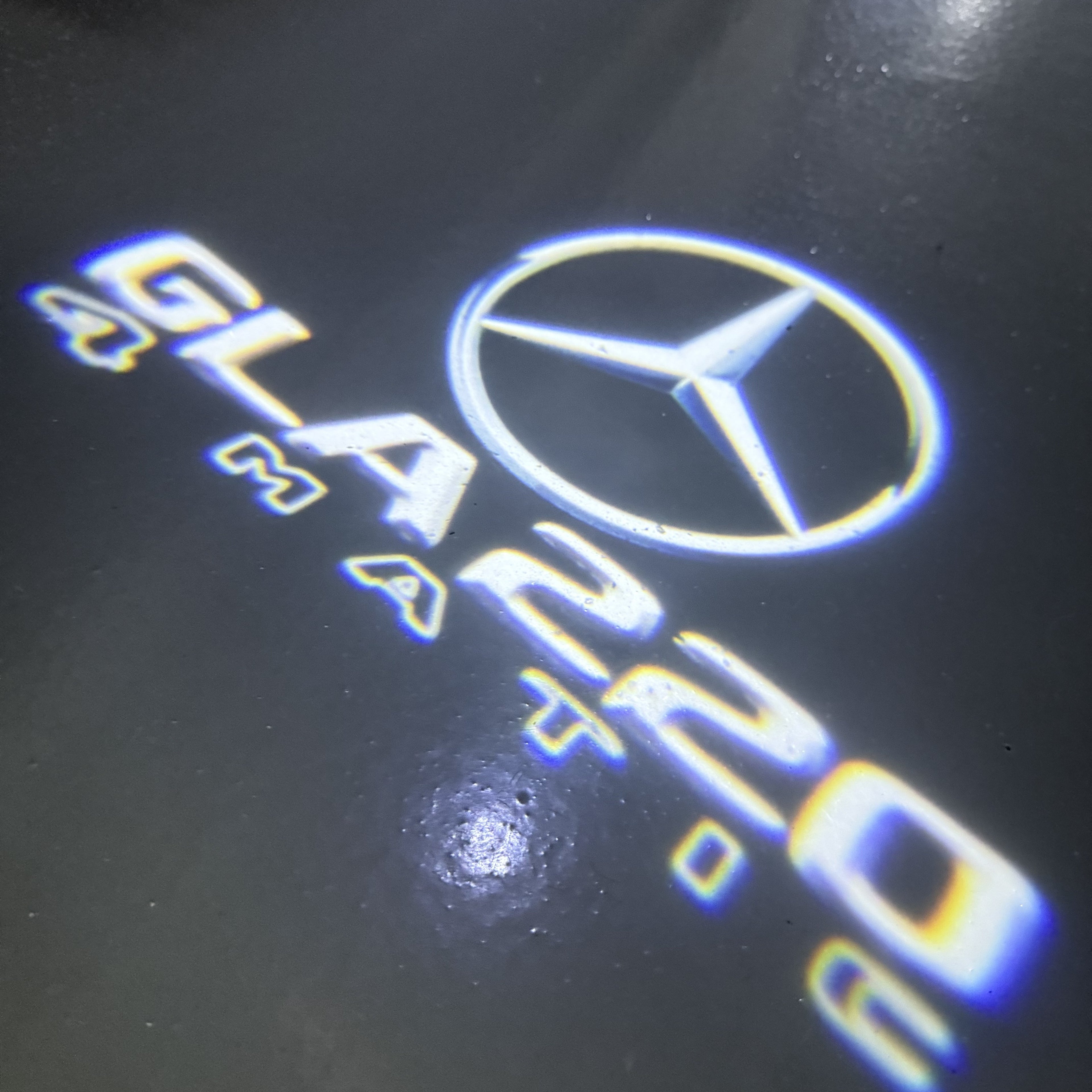 MERCEDES BENZ GLA 220 LOGO PROJECTOR LIGHTS  (quantity 1 = 1 sets/2 door lights)Nr.03f019
