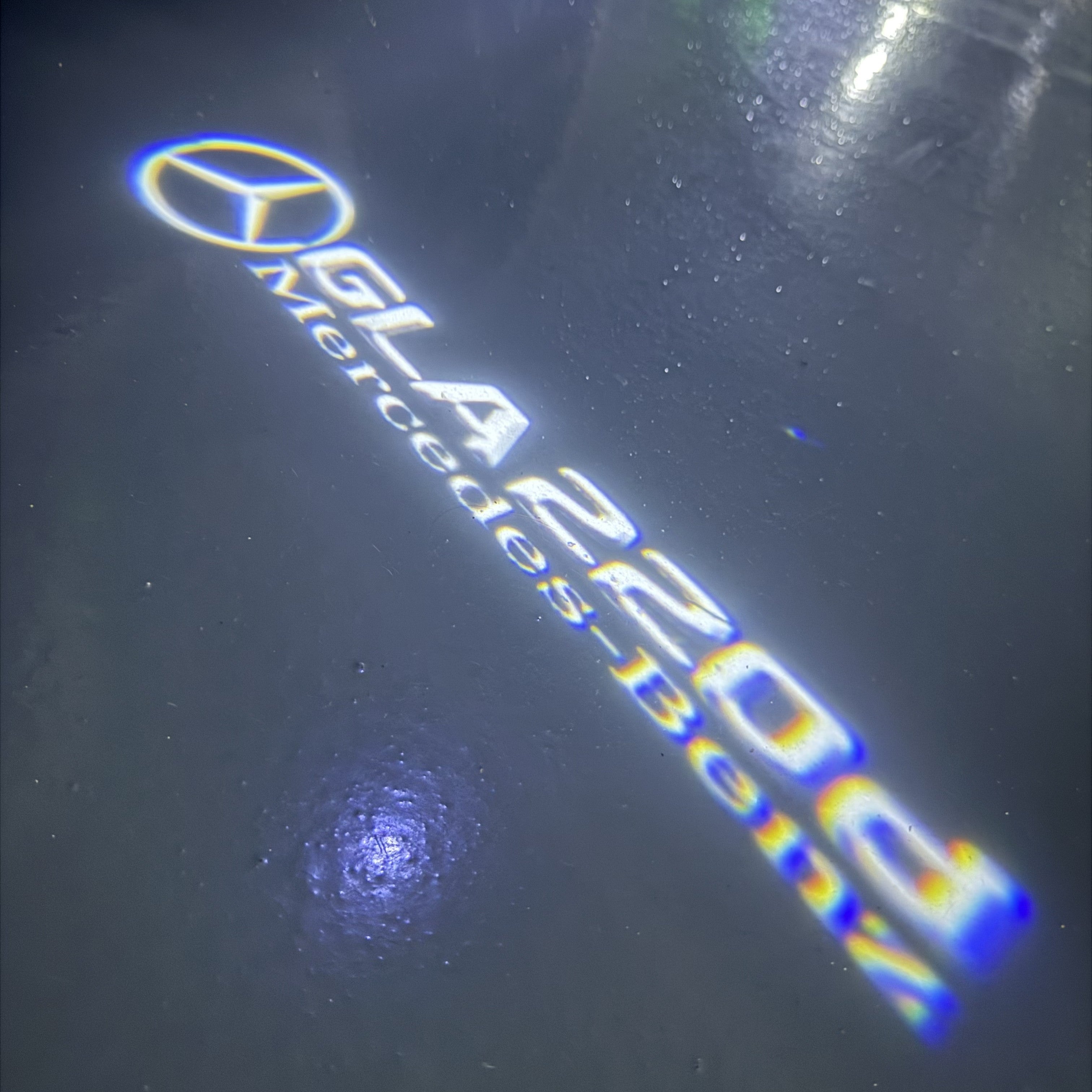MERCEDES BENZ GLA 220d LOGO PROJECTOR LIGHTS  (quantity 1 = 1 sets/2 door lights)Nr.03f021