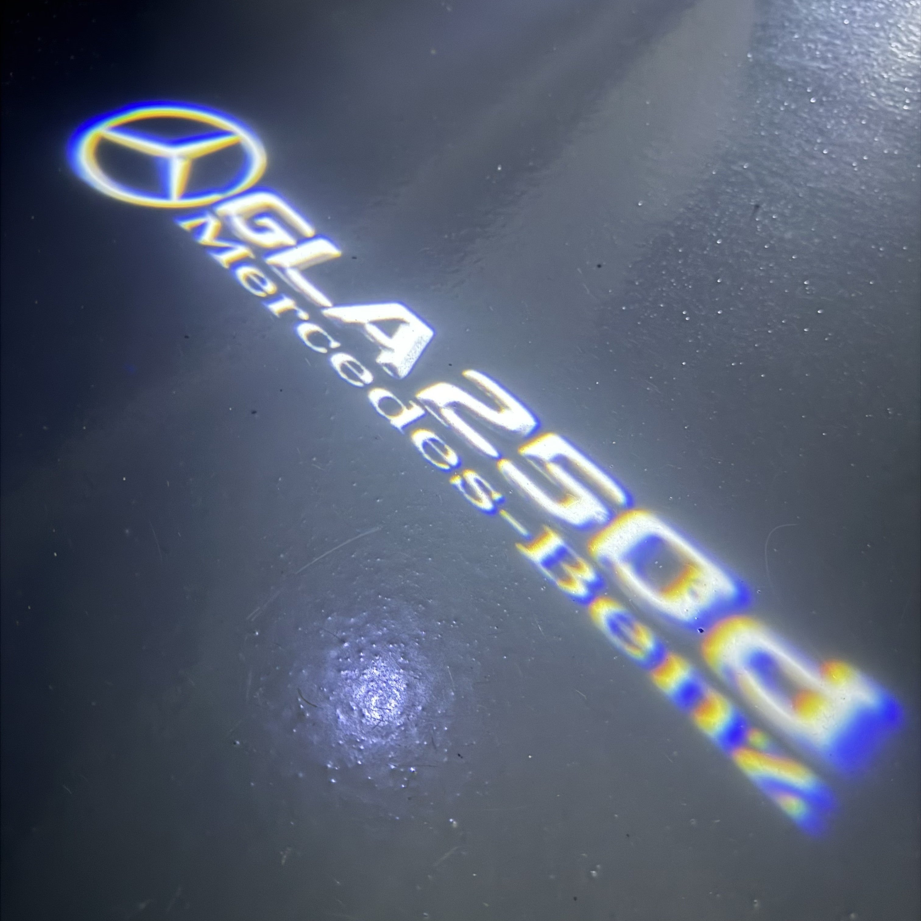 MERCEDES BENZ GLA 250d LOGO PROJECTOR LIGHTS  (quantity 1 = 1 sets/2 door lights)Nr.03f024